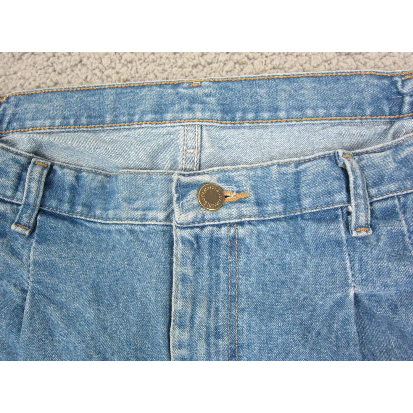 Wrangler VINTAGE Wrangler Jeans Men 42 x 30 Blue Denim 5-Pocket Carpenter Workwear 90s Bags Wide Straight Y2K Size US 42 / EU 58 - 4 Thumbnail