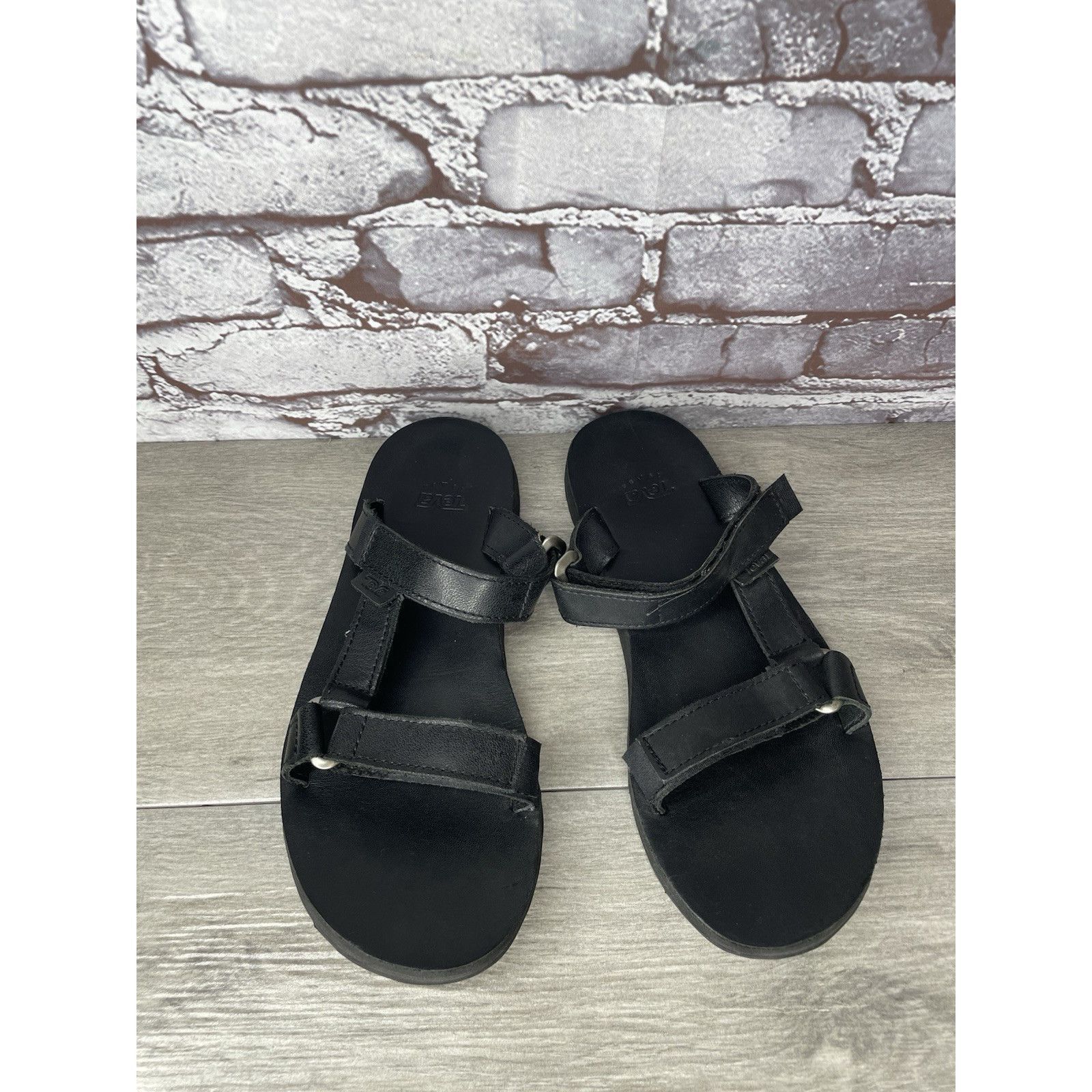 Teva Teva Black Leather Universal Straps Hiking Sandals Women’s S Size US 9 / IT 39 - 11 Thumbnail