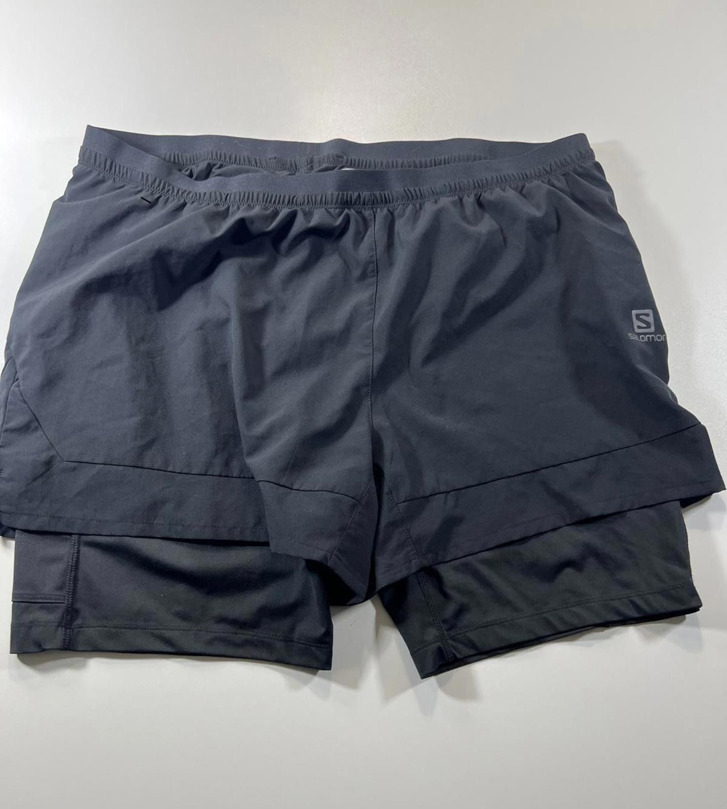 Salomon Salomon Black 2-in-1 Running Shorts Size US 32 / EU 48 - 1 Thumbnail