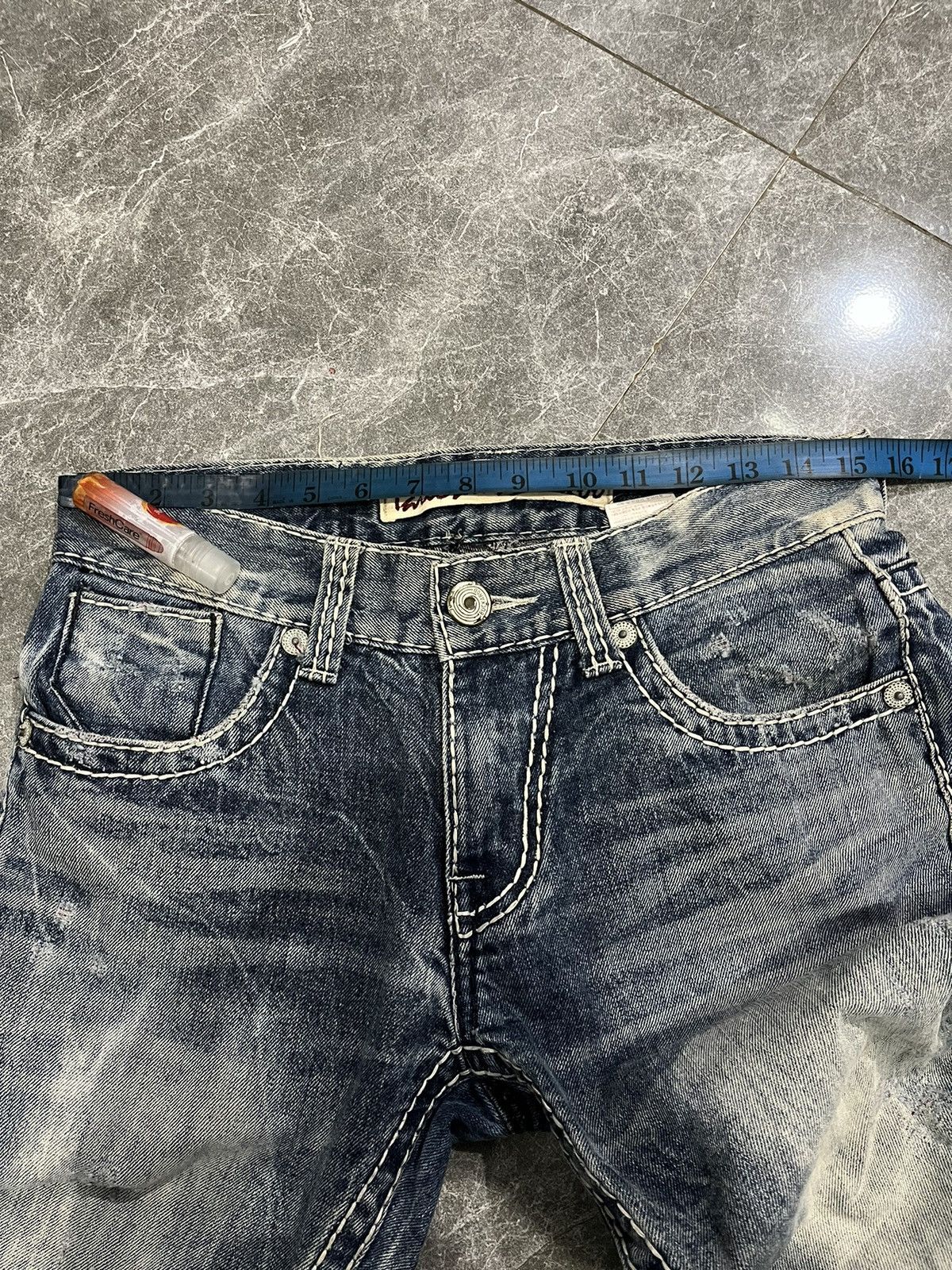 If Six Was Nine × Japanese Brand Buckaroo Distress Jeans Size US 31 - 11 Thumbnail
