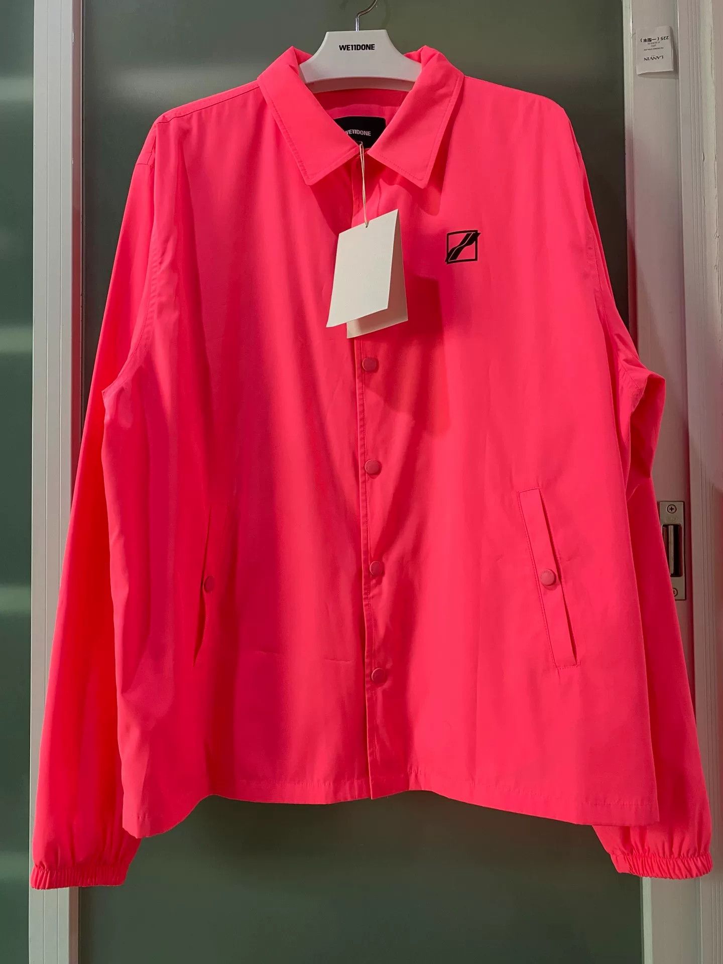 we11done logo jacket with tag in size M