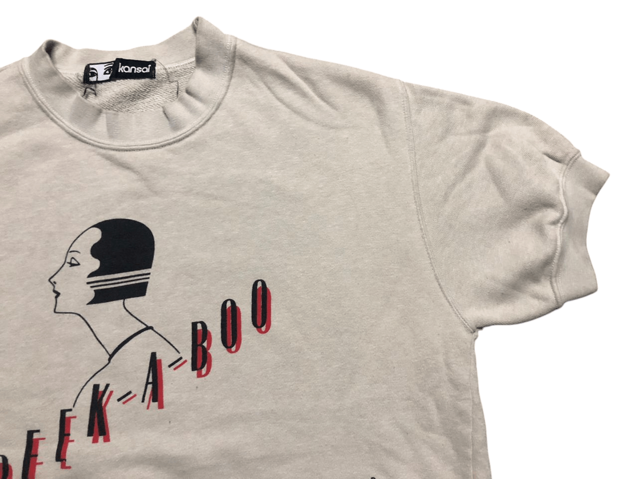 Kansai Yamamoto Vintage 80s Kansai Eye Peekaboo Short Sleeve Sweatshirt Size US M / EU 48-50 / 2 - 3 Thumbnail