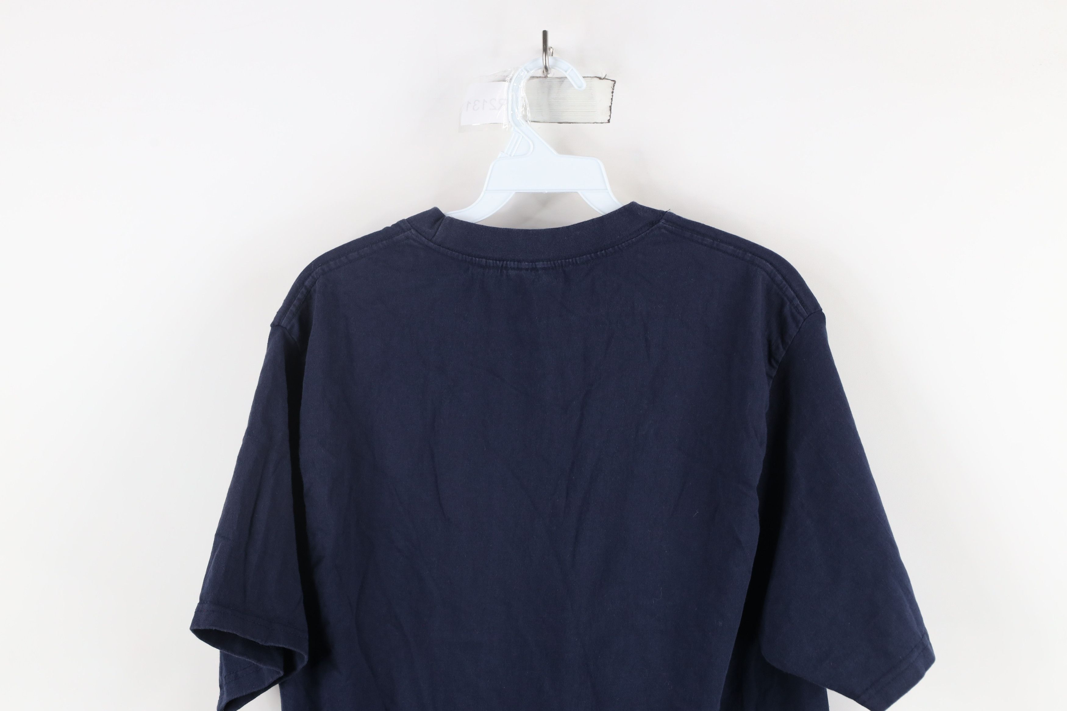 Vintage Vintage 90s Streetwear Heavyweight Cotton T-Shirt Navy Blue Size US XL / EU 56 / 4 - 7 Thumbnail