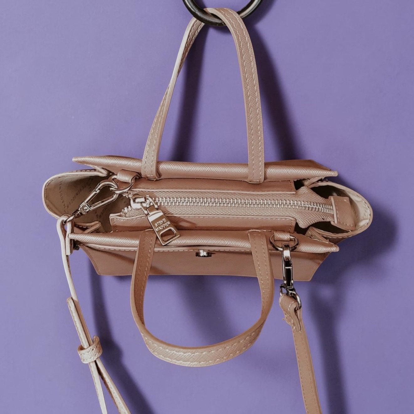 Steve Madden Steve Madden Blush Pink Structured Satchel Crossbody NWOT Size ONE SIZE - 13 Thumbnail