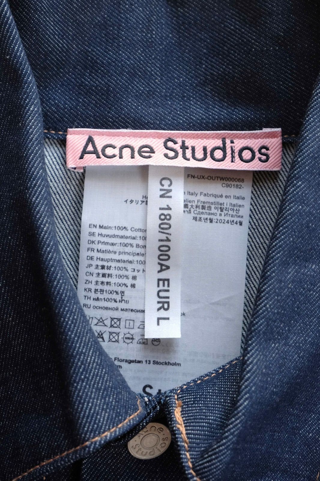 Acne Studios Acne Studios Boxy Denim Jacket-Indigo Blue Size US L / EU 52-54 / 3 - 4 Thumbnail