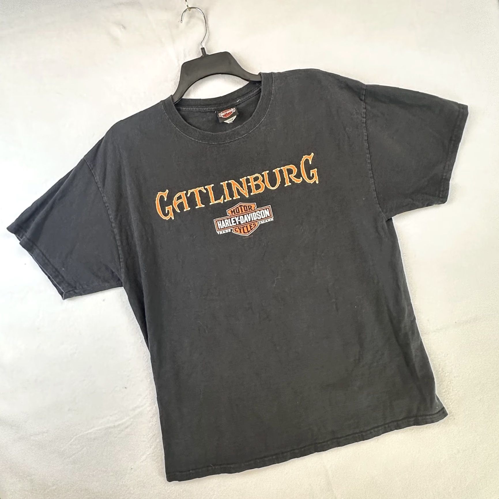 Harley Davidson Harley-Davidson Shirt Mens XL Black Gatlinburg Smoky Mountain 2010 2012 Tee Stratman Size US XL / EU 56 / 4 - 5 Thumbnail