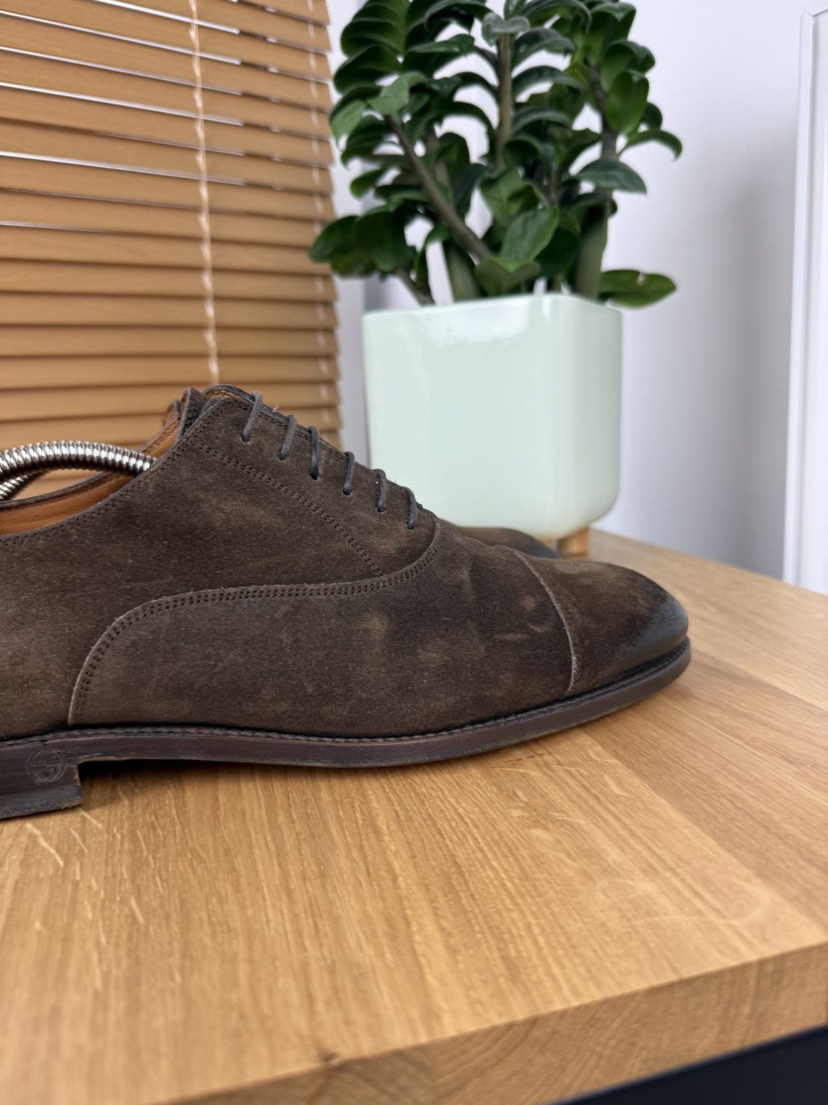 Gucci GUCCI Luxury Brown Derby Cap Toe Formal Shoes Size US 9.5 / EU 42-43 - 8 Thumbnail
