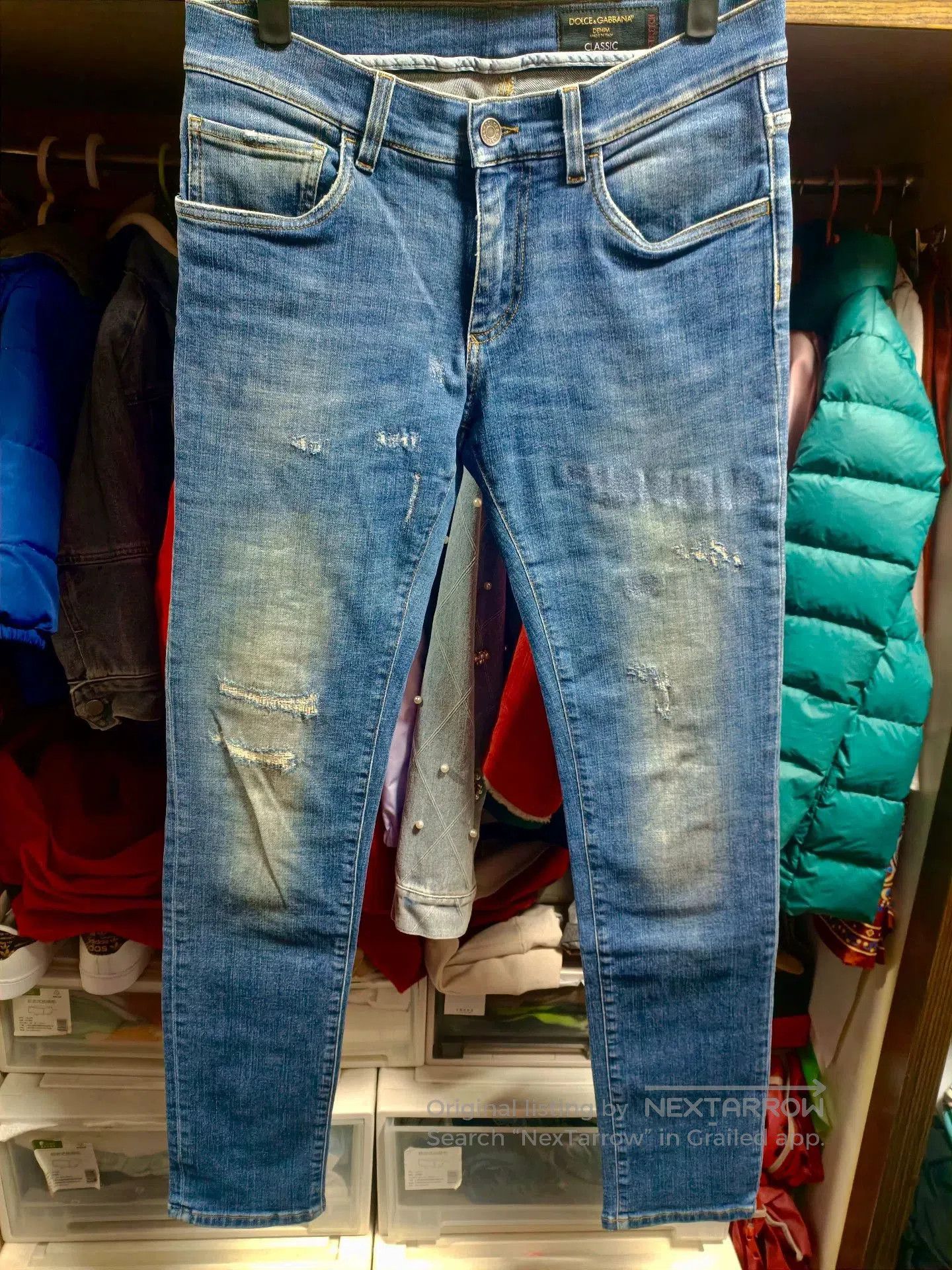 Dolce & Gabbana Dolce & Gabbana DG Runway Embroidered Jeans. Size US 30 / EU 46 - 1 Thumbnail