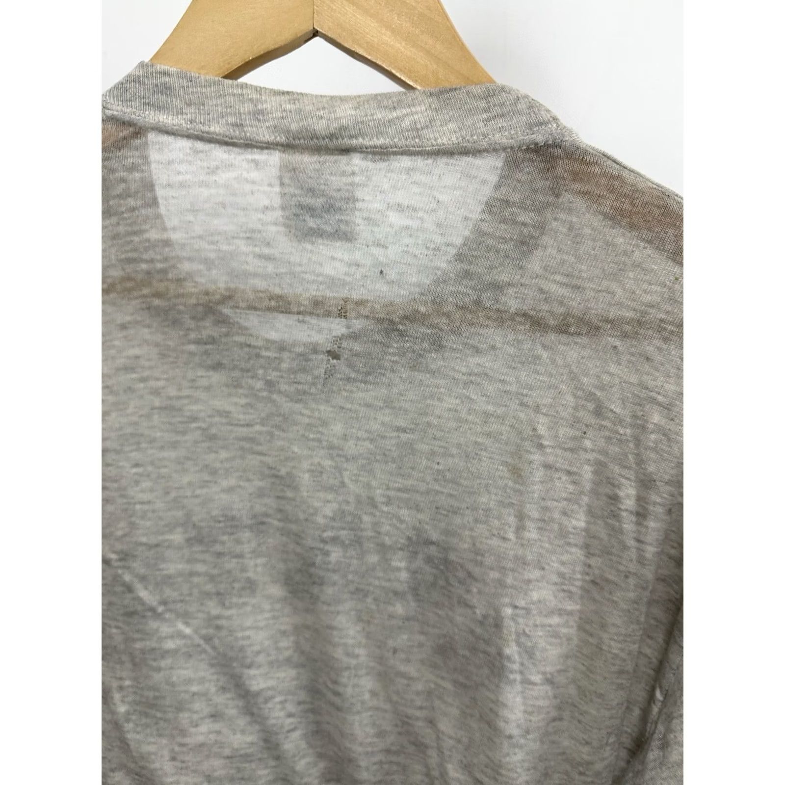 Jerzees VTG 90s State Wayland Wrestling Paper Thin Burnout Worn WIP T-Shirt XL Gray Mens Tee Front Thin Grunge 90s Size US XL / EU 56 / 4 - 6 Thumbnail