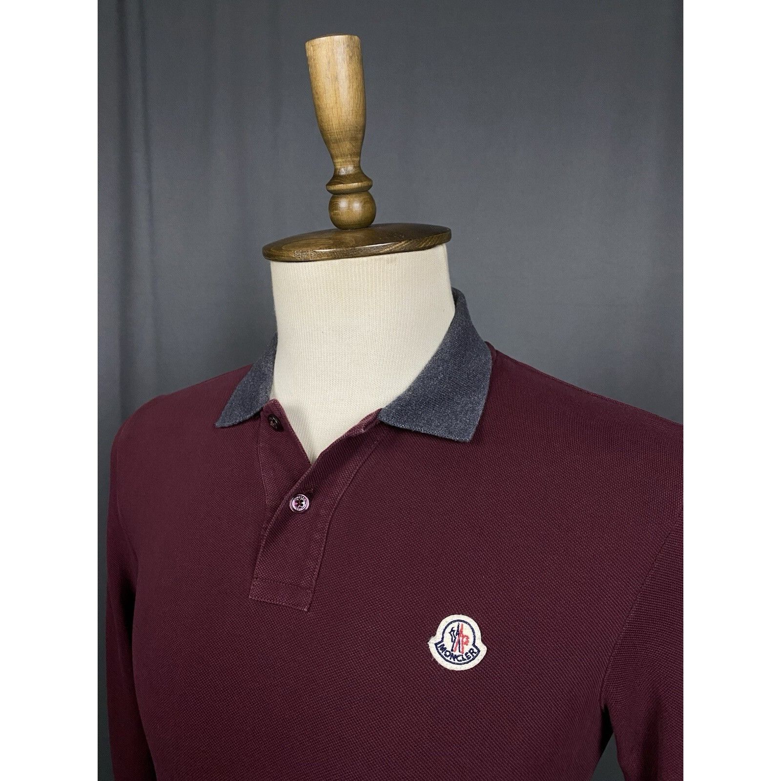 Moncler Moncler Maglia Men's Purple Collared Polo Sweater Size S Size US S / EU 44-46 / 1 - 5 Thumbnail