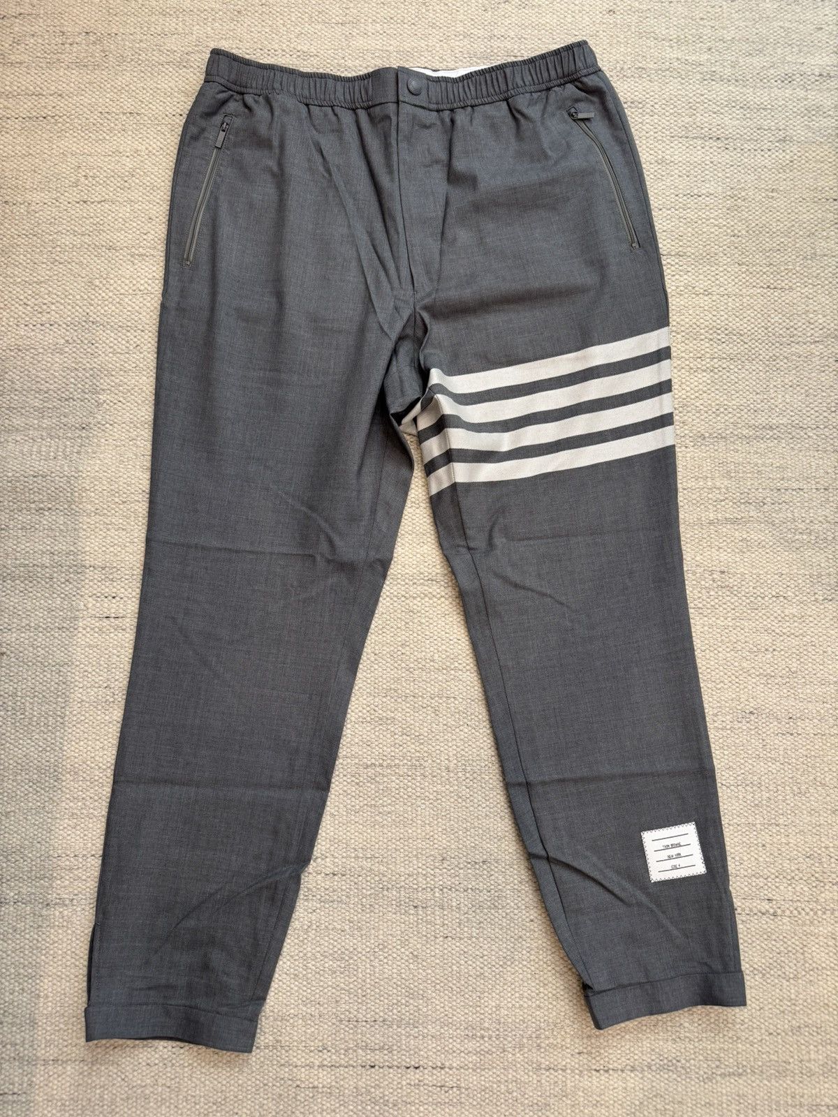 Thom Browne Thom Browne Wool Pants Elasticated Waist with Bar Stripes Size US 36 / EU 52 - 1 Thumbnail