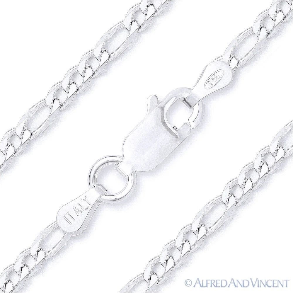 Other 2.1mm Figaro / Figaroa Link Italian Chain Bracelet 7" Size ONE SIZE - 1 Thumbnail