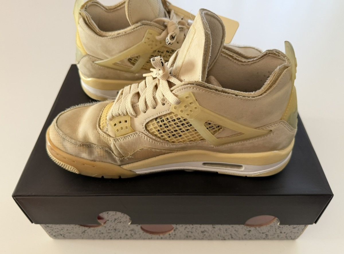 Jordan Brand × Off-White Off-White x Air Jordan 4 Retro SP Sail Size US 9.5 / EU 42-43 - 5 Thumbnail