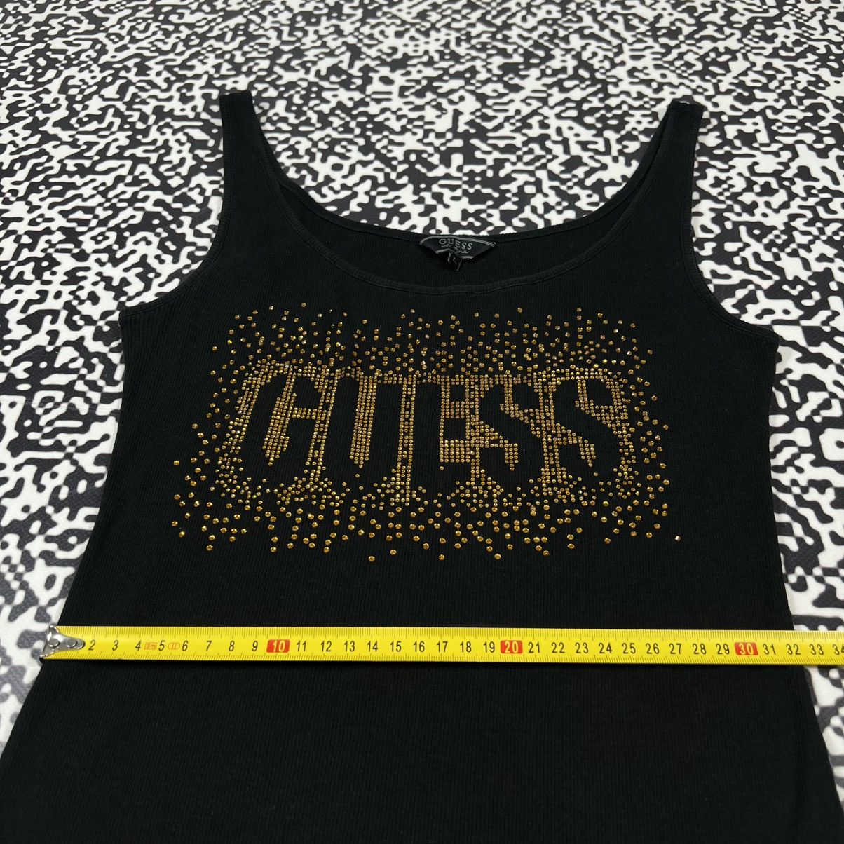 Guess Vintage Y2K GUESS Rhinestones Logo Sexy Retro Style Tank Top Size L / US 10 / IT 46 - 11 Thumbnail