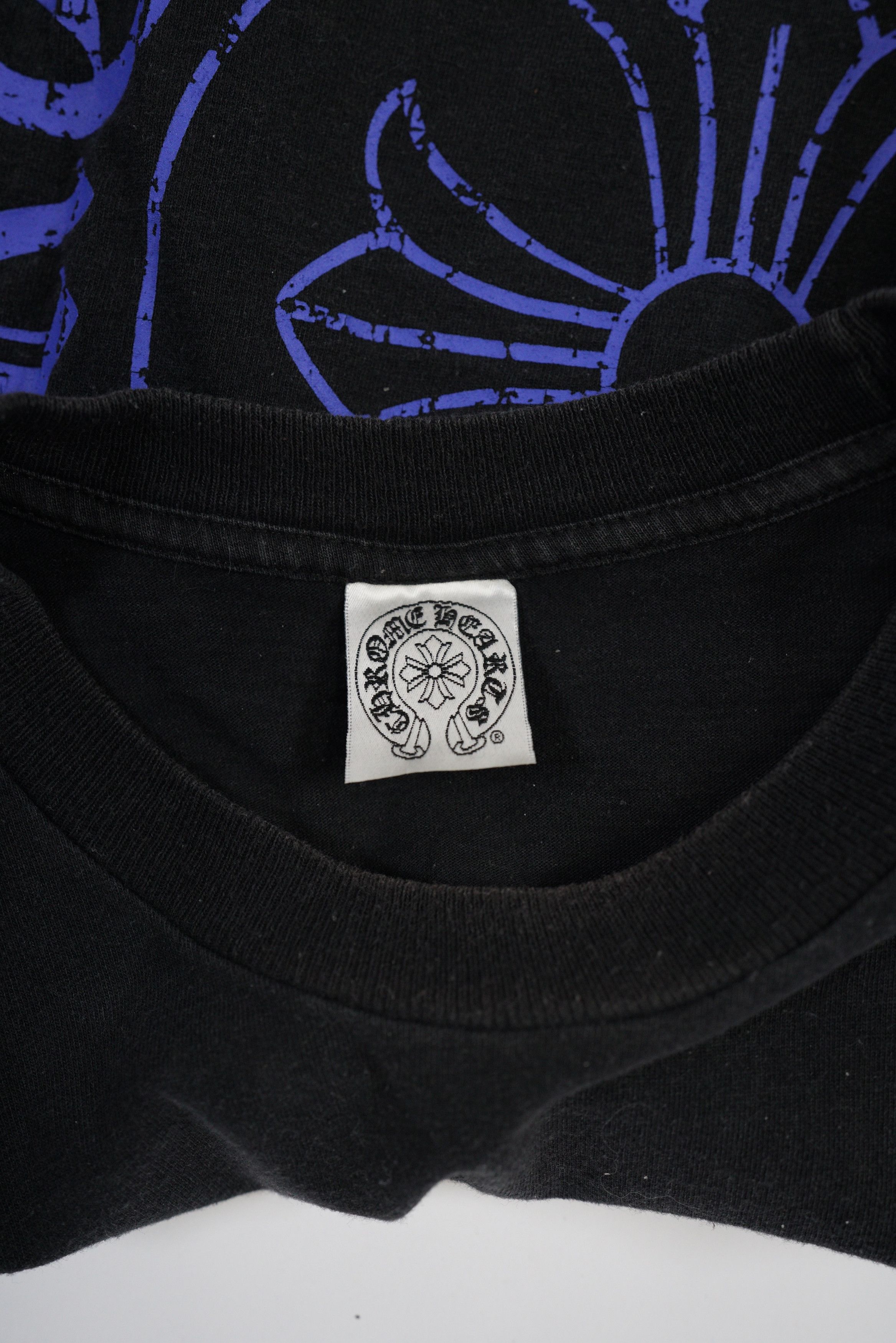 Chrome Hearts Chrome Hearts Blue Horseshoe Plus LS Tee Size US XL / EU 56 / 4 - 8 Thumbnail