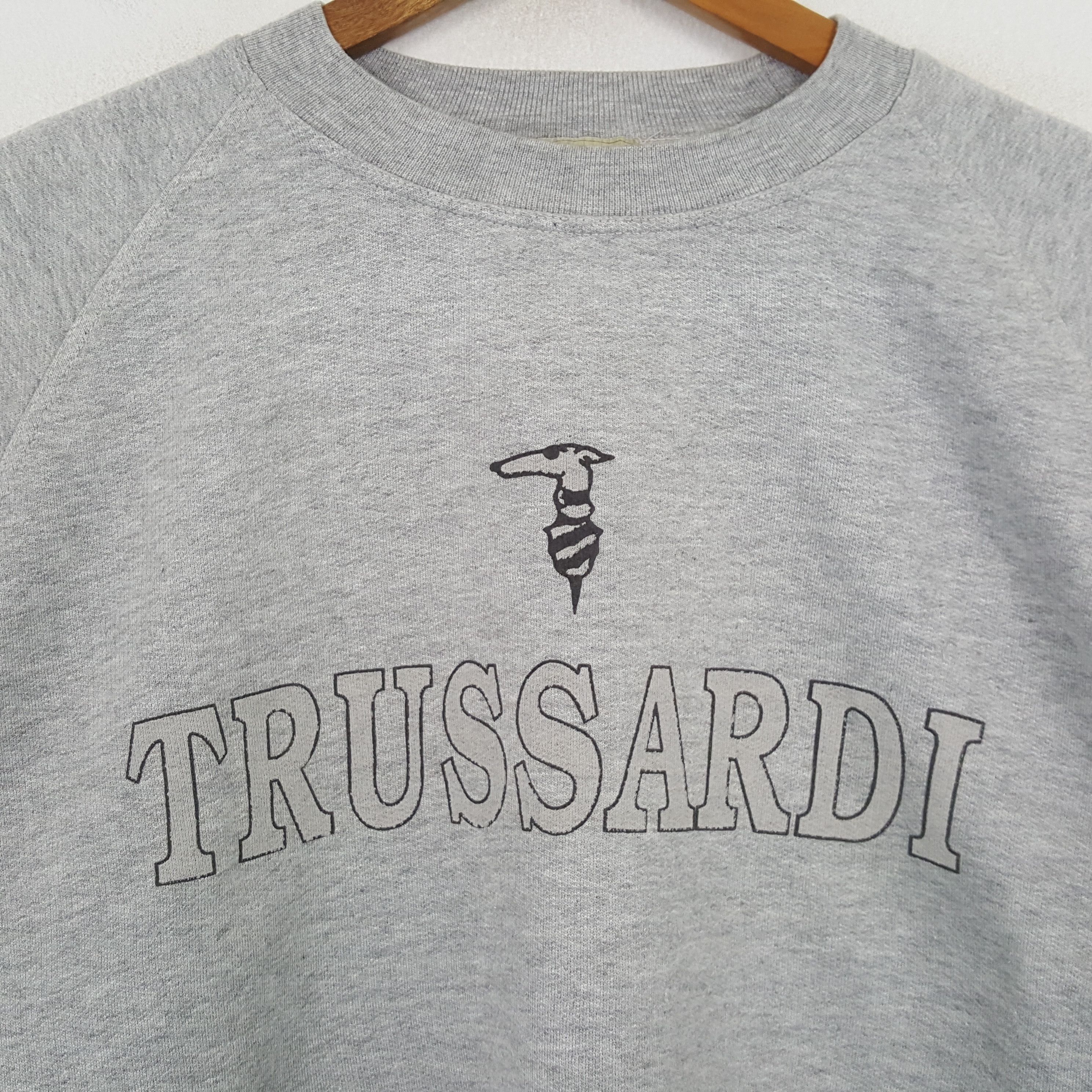 Trussardi × Vintage Vintage TRUSSARDI Italian Brand Big Logo Sweatshirt Size US L / EU 52-54 / 3 - 2 Thumbnail