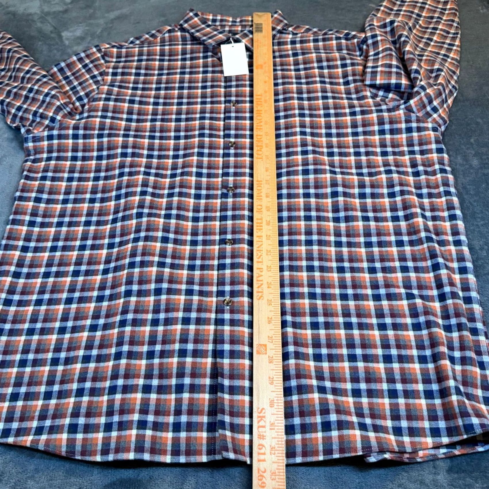 Hart Schaffner Marx Hart Schaffner Marx Canclini Italian Plaid Button Up Shirt Orange XXL Mens NWT Size US XXL / EU 58 / 5 - 7 Thumbnail