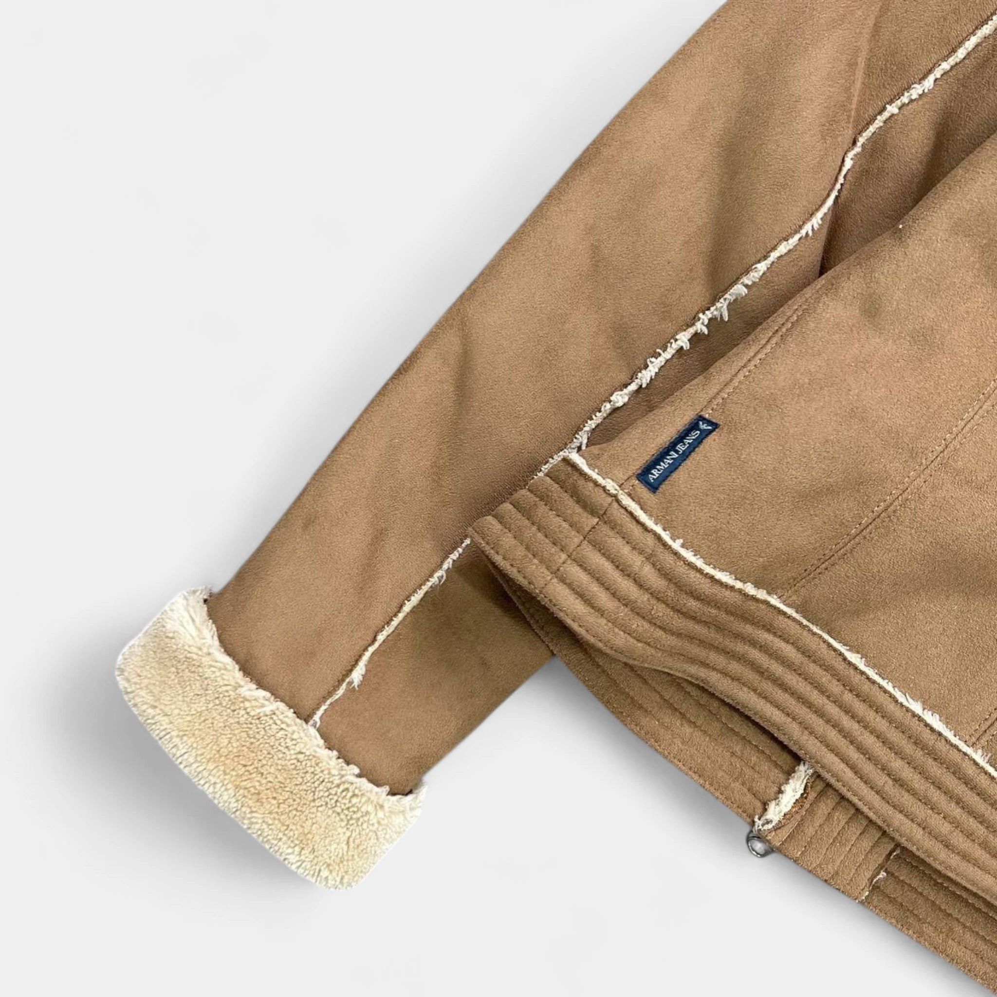 Armani Armani Jeans Suede Shearling Jacket Size S / US 4 / IT 40 - 8 Thumbnail