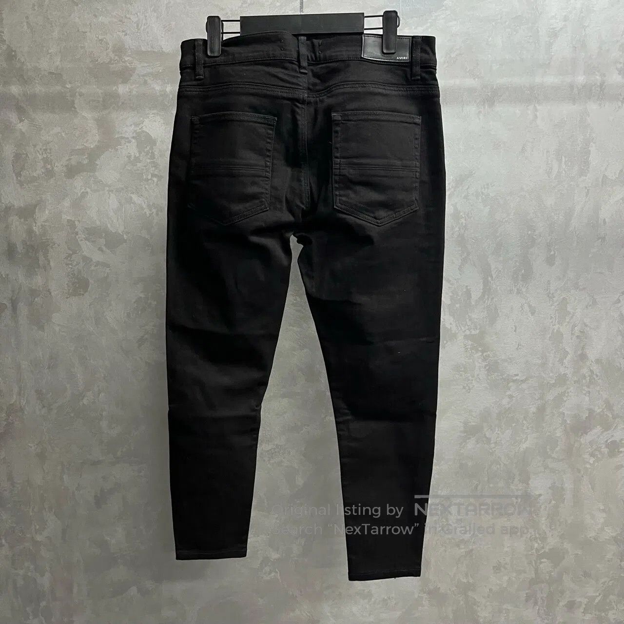 Amiri amiri Solid-color diamond-inlaid design patchwork jeans| Size US 33 - 3 Thumbnail