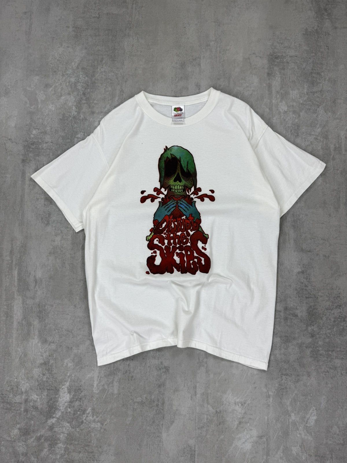 Fruit Of The Loom × Vintage FRUIT of the LOOM Disrupt the Skies T-shirt Mens size Large Size US L / EU 52-54 / 3 - 1 Thumbnail
