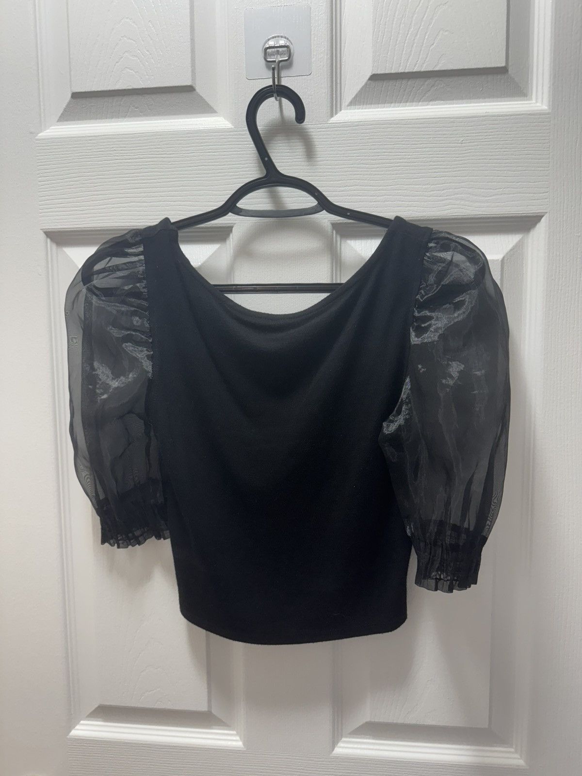 H&M Divided H&M Black Emo Fleece Sleeve Clown Blouse Size S / US 4 / IT 40 - 2 Thumbnail