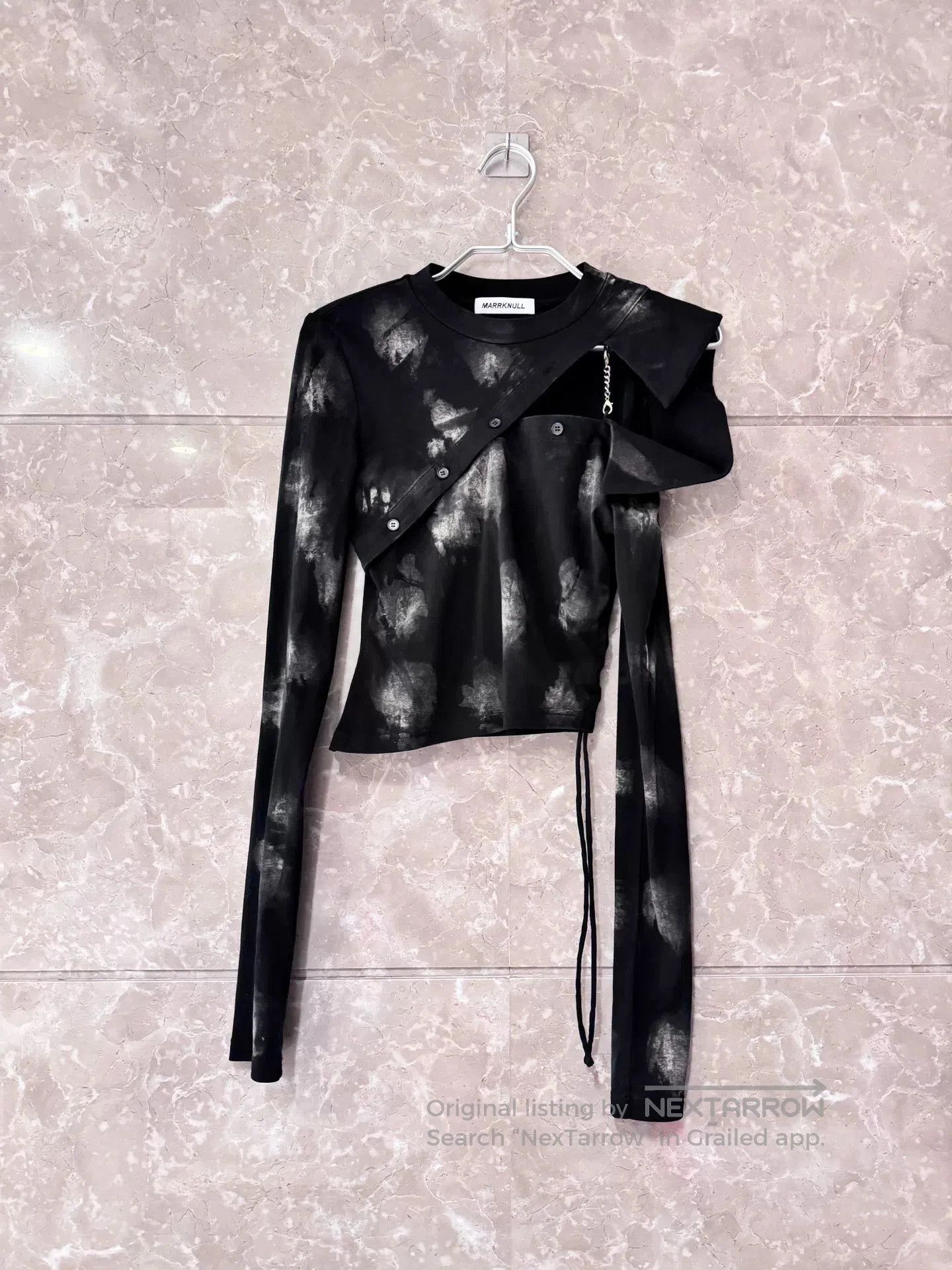 Japanese Brand MARRKNULL Off-Shoulder Long-Sleeve Cropped Top. Size S / US 4 / IT 40 - 1 Thumbnail