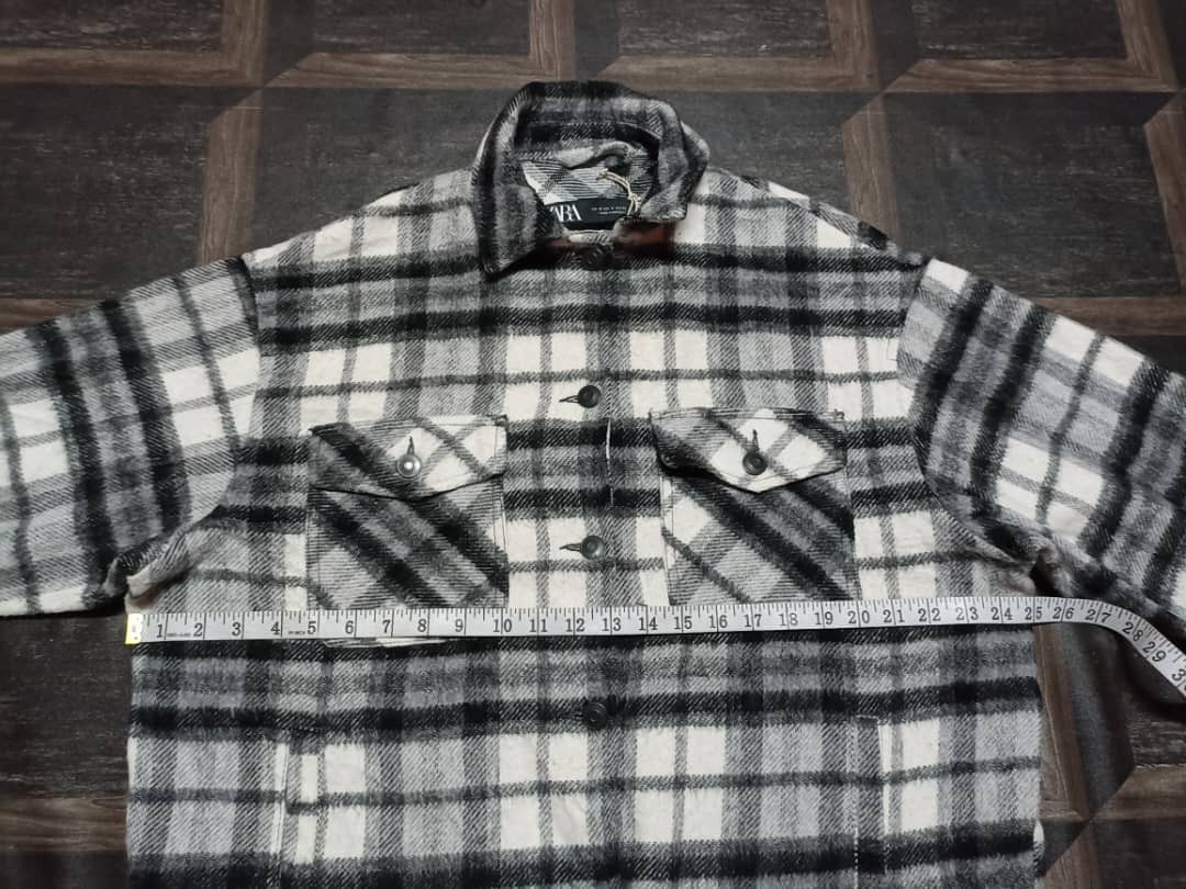Flannel × Zara Zara Wool Flannel Style Button Jacket Size M / US 6-8 / IT 42-44 - 10 Thumbnail