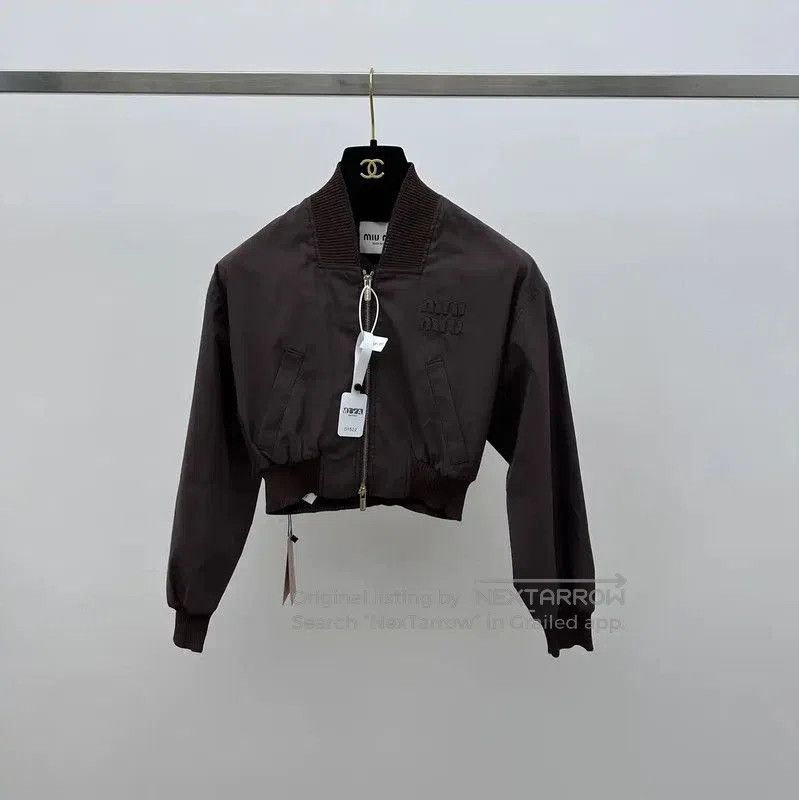 Miu Miu Miu Miu Brown Cropped Jacket for Women . Size XS / US 0-2 / IT 36-38 - 1 Thumbnail