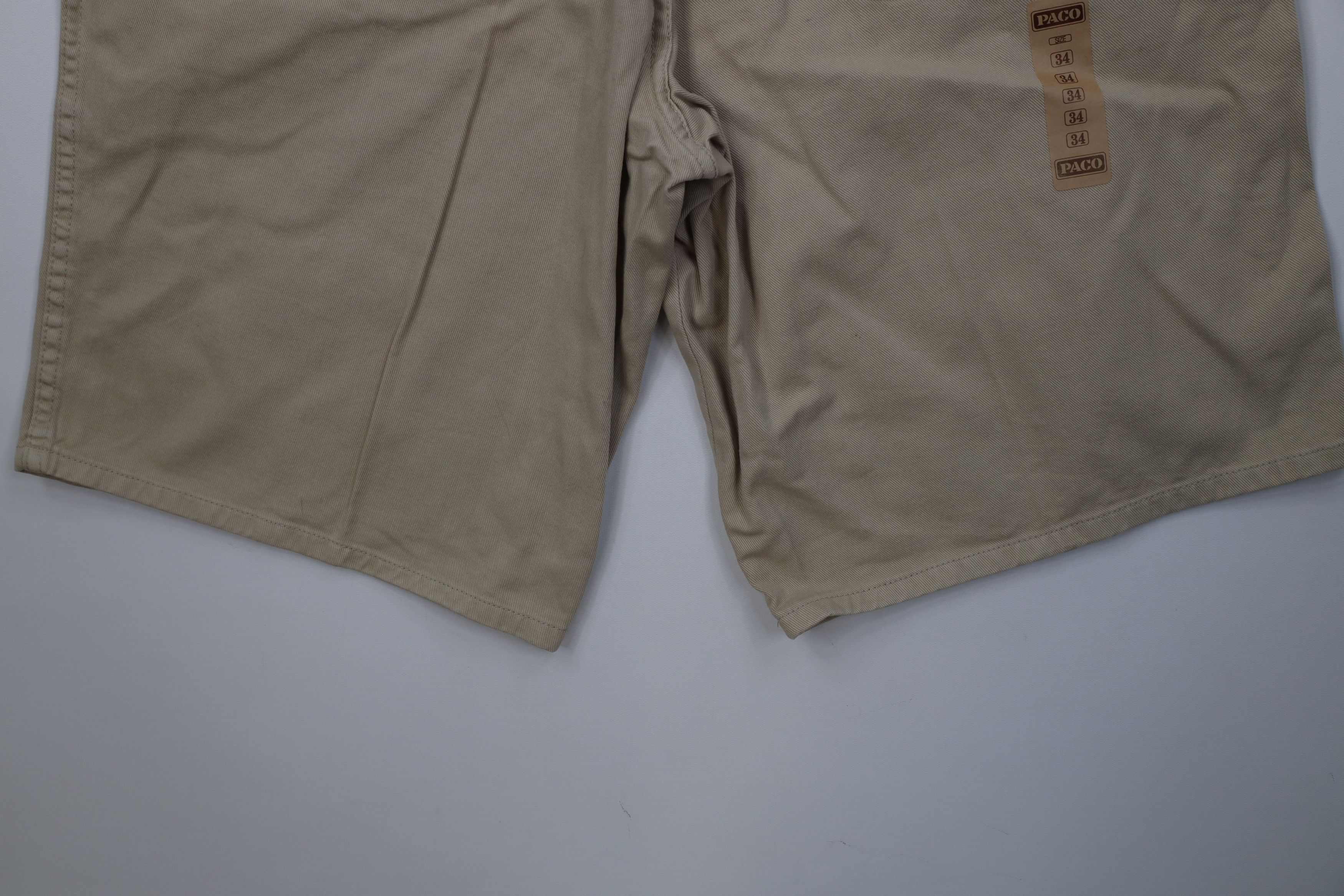 Vintage Deadstock Vintage 90s Paco Hip Hop Denim Jean Shorts Tan Size US 34 / EU 50 - 12 Thumbnail