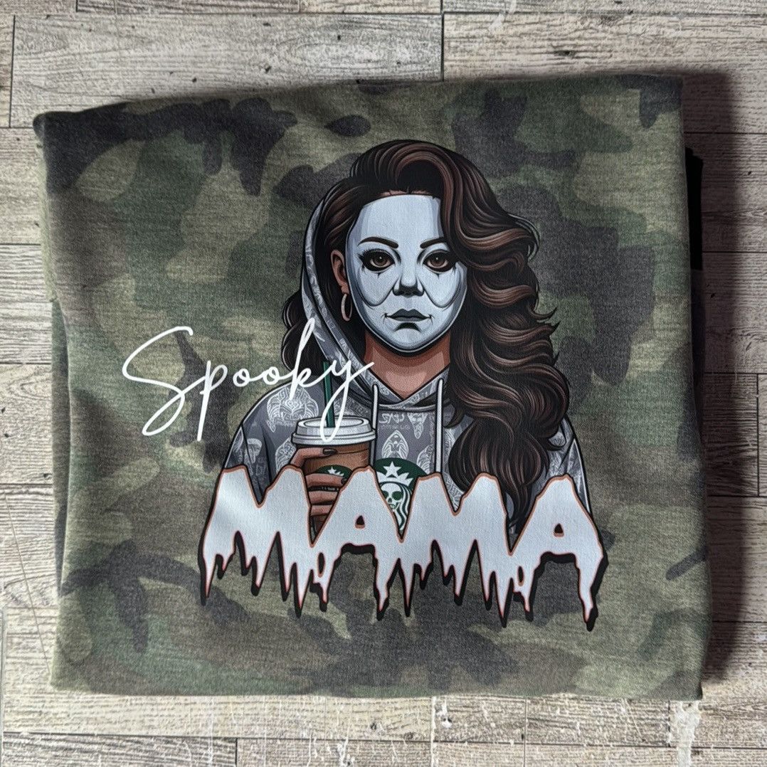 Other Spooky Mama, Coffee & Halloween, Camo Bomber Style Jacket Size S / US 4 / IT 40 - 21 Thumbnail