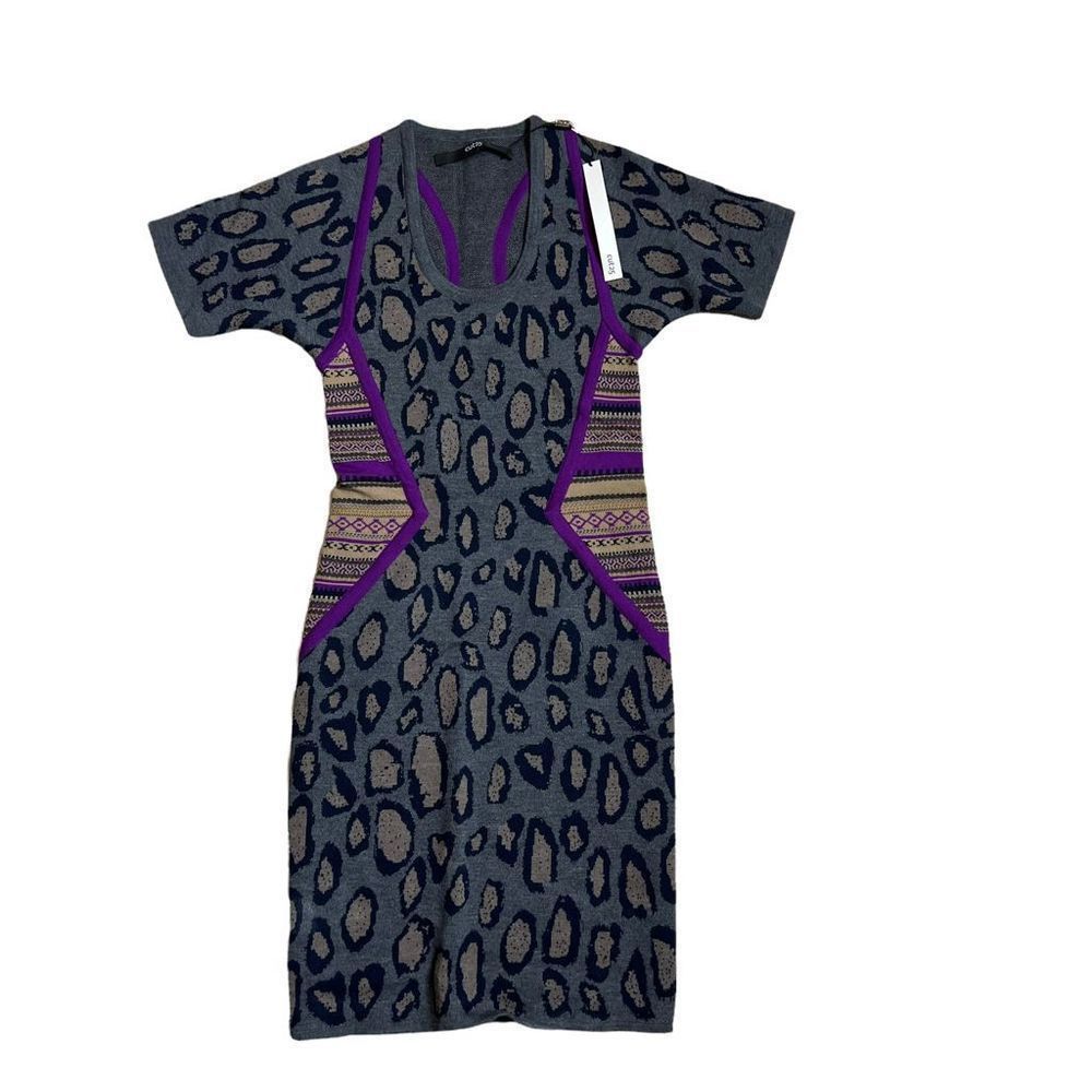 Yigal Azrouel Cut25 by Yigal Azrouel Animal Print bodycon wool dress XS NWT Size XS / US 0-2 / IT 36-38 - 9 Thumbnail