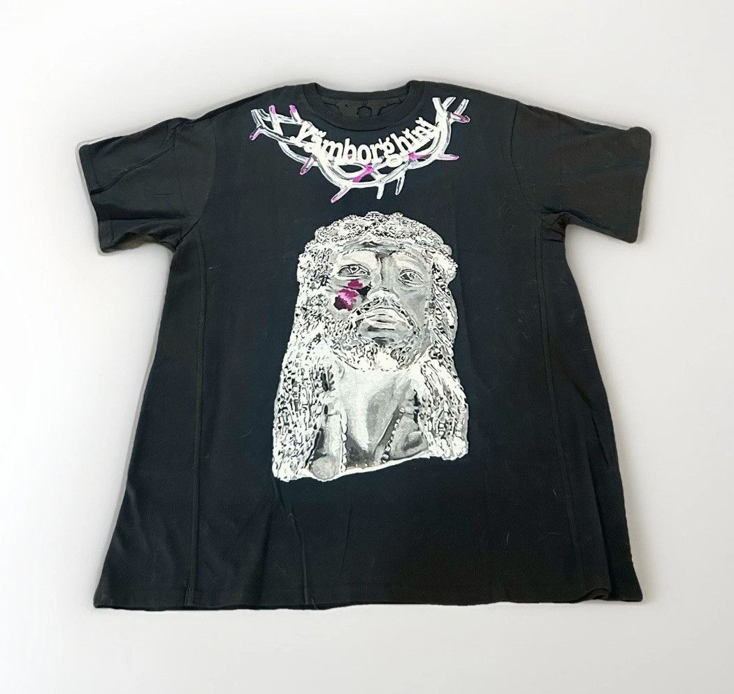 Vlone Vlone x Yams Day Jesus Piece T-Shirt 'Black' Size Large Size US XL / EU 56 / 4 - 1 Thumbnail