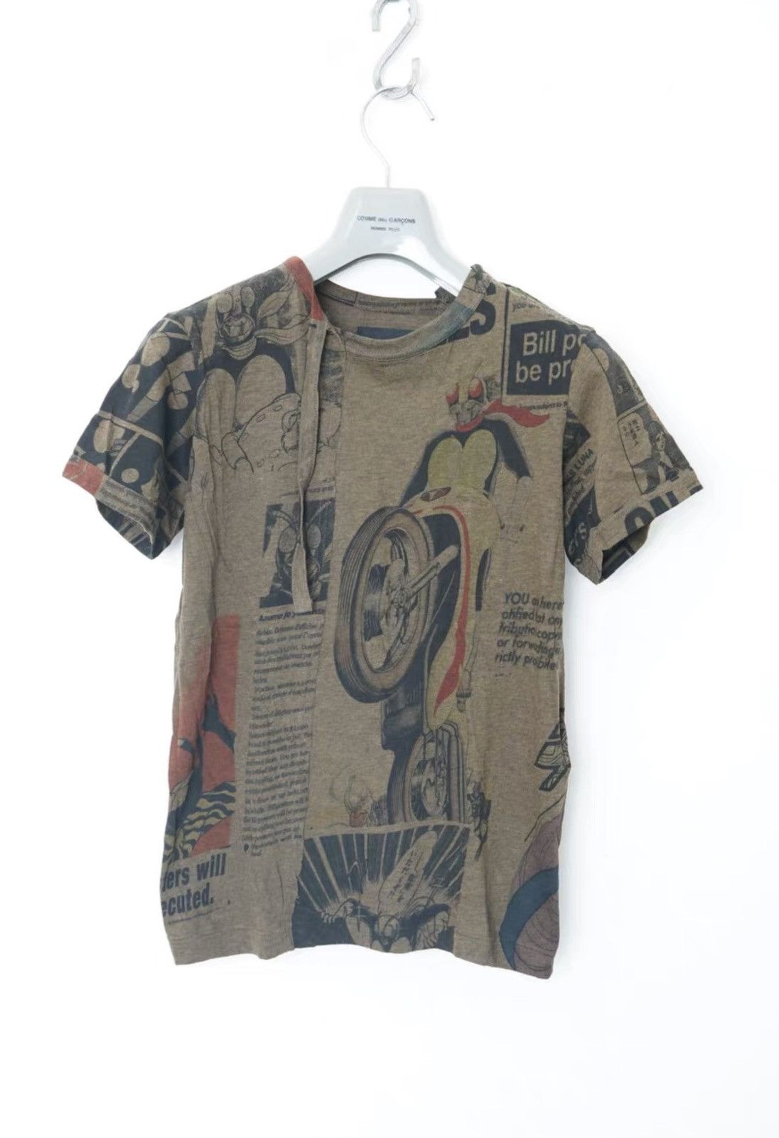 Yohji Yamamoto Yohji Yamamoto Poster Comic Y2K Lace-Up Short Sleeve T-shirt Size US S / EU 44-46 / 1 - 2 Thumbnail