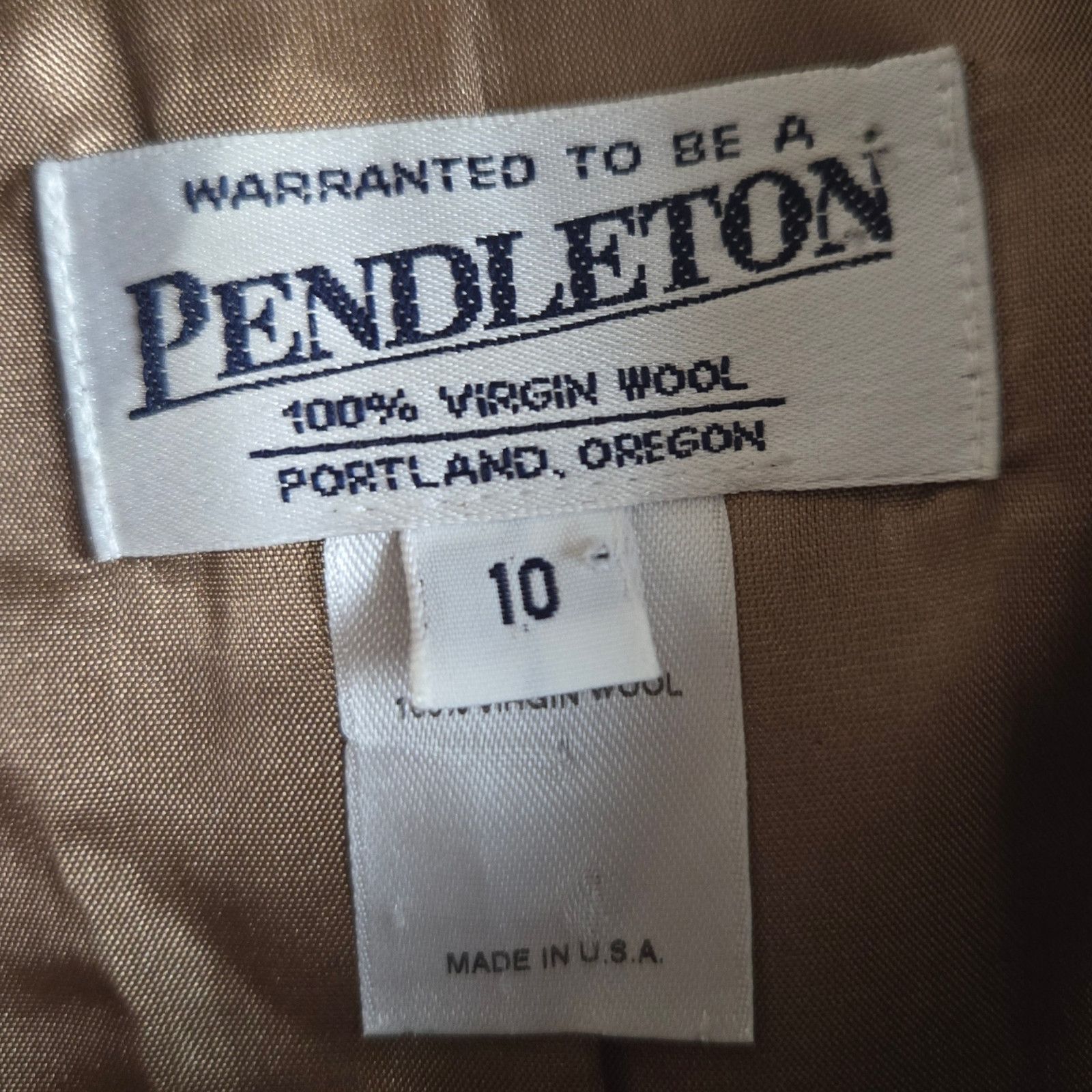 Pendleton Vintage Pendleton Tan USA Made Wool Jacket Size 10 Size L / US 10 / IT 46 - 6 Thumbnail