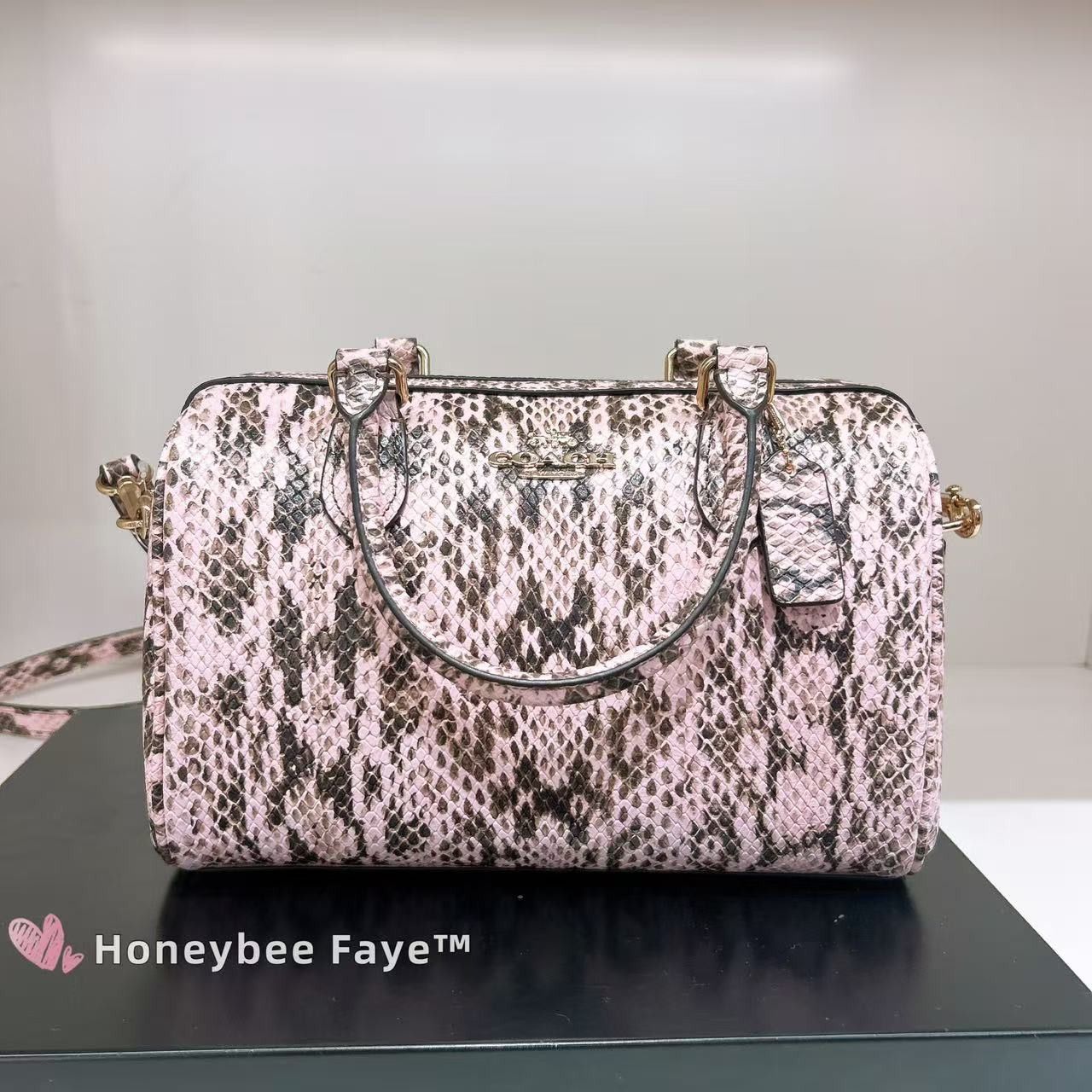Coach NWT Coach Rowan Satchel Bag CDW49 Gold/Pink Size ONE SIZE - 3 Thumbnail