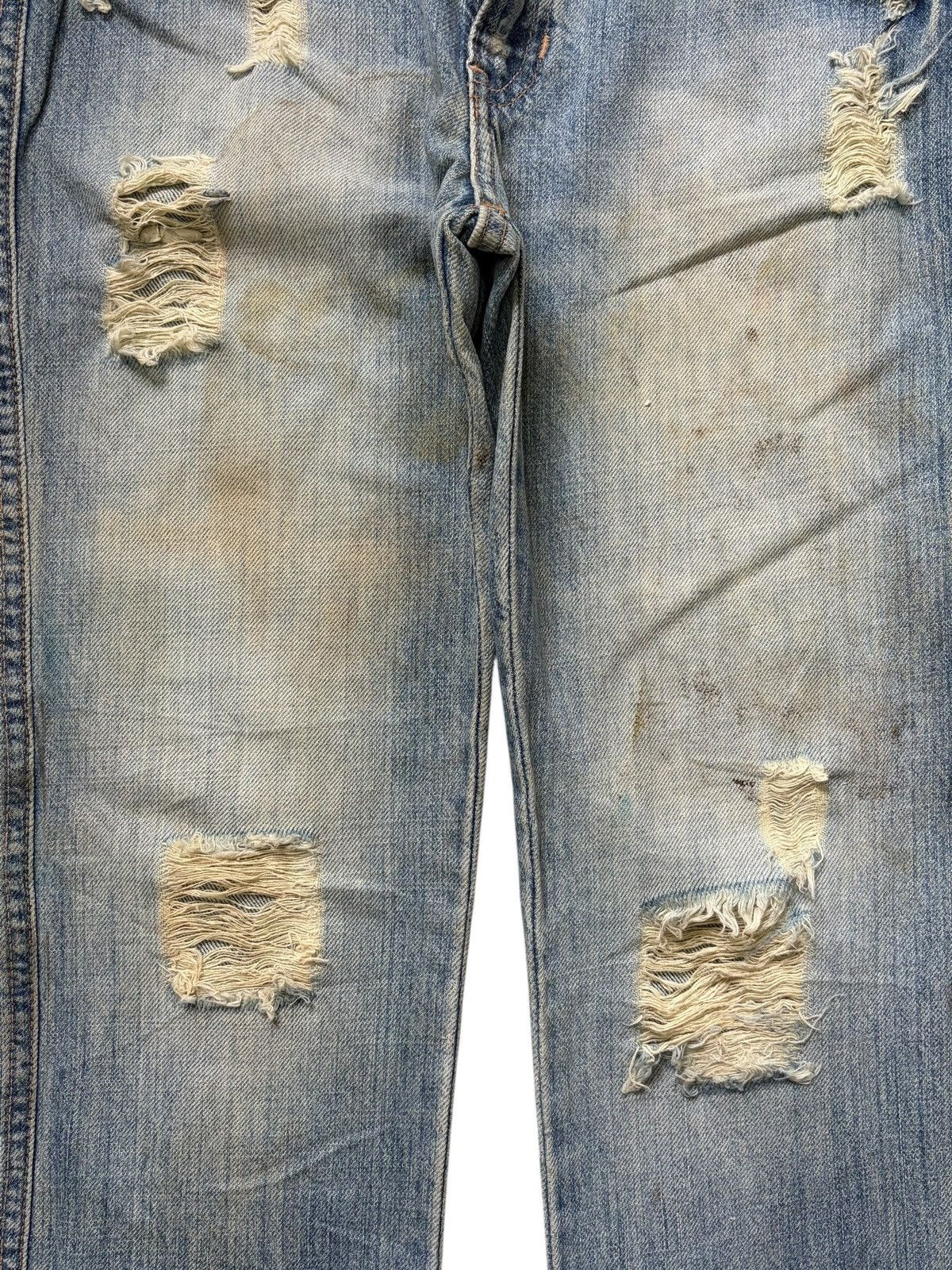 Abercrombie & Fitch Vintage Abercrombie Distress Low Rise Flare Jeans Size 27" / US 4 / IT 40 - 3 Thumbnail
