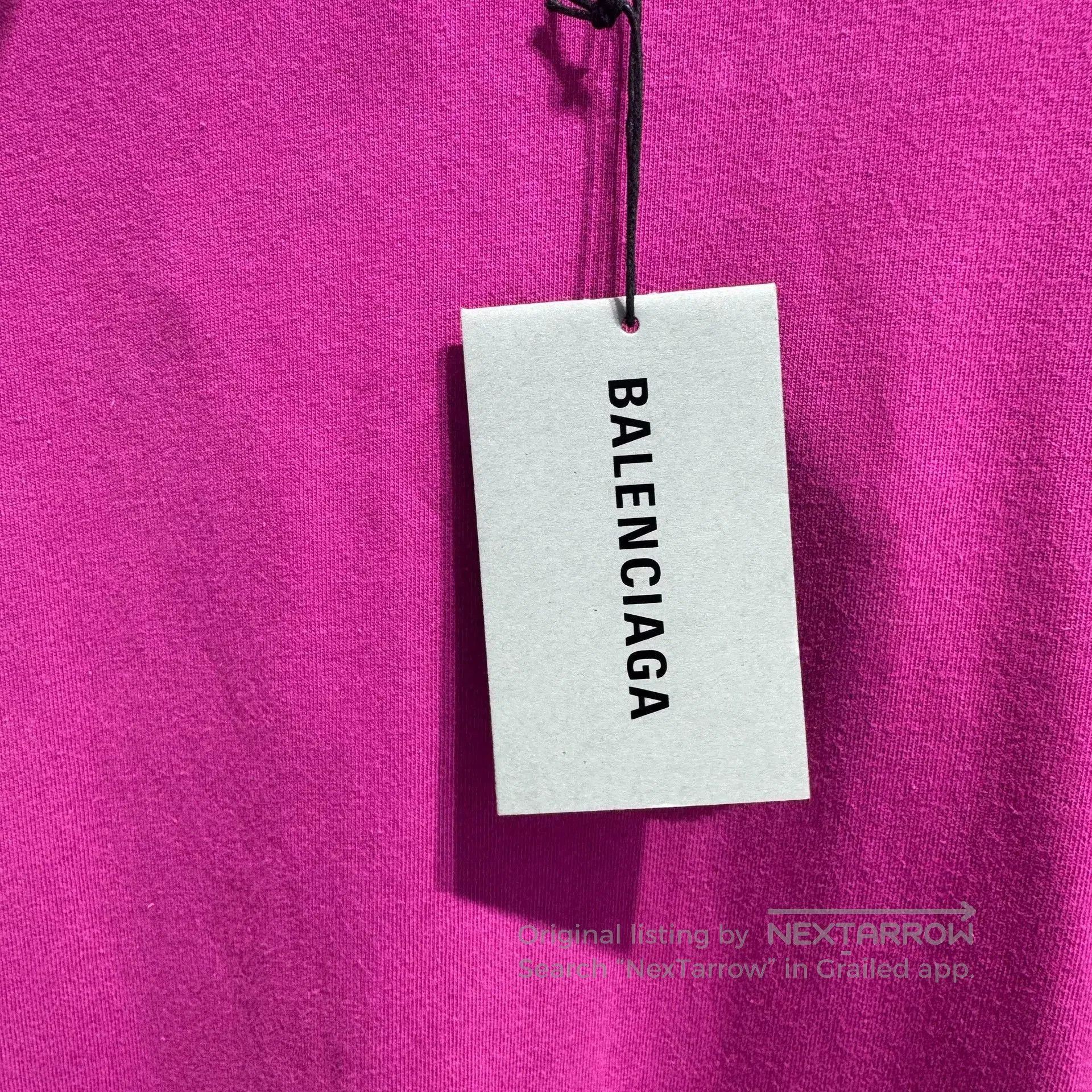 Japanese Brand Balenciaga Distressed Hole Sleeve Tee. Size US L / EU 52-54 / 3 - 3 Thumbnail