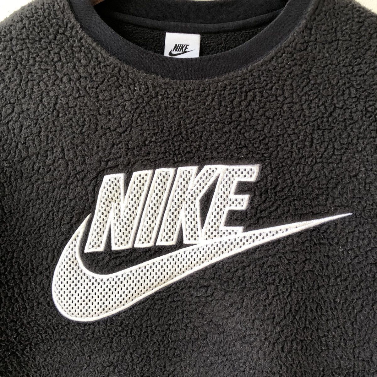 Nike NIKE Faux Fur Fleece Sweatshirt - Embroidered Swolsh Logo Size US S / EU 44-46 / 1 - 6 Thumbnail