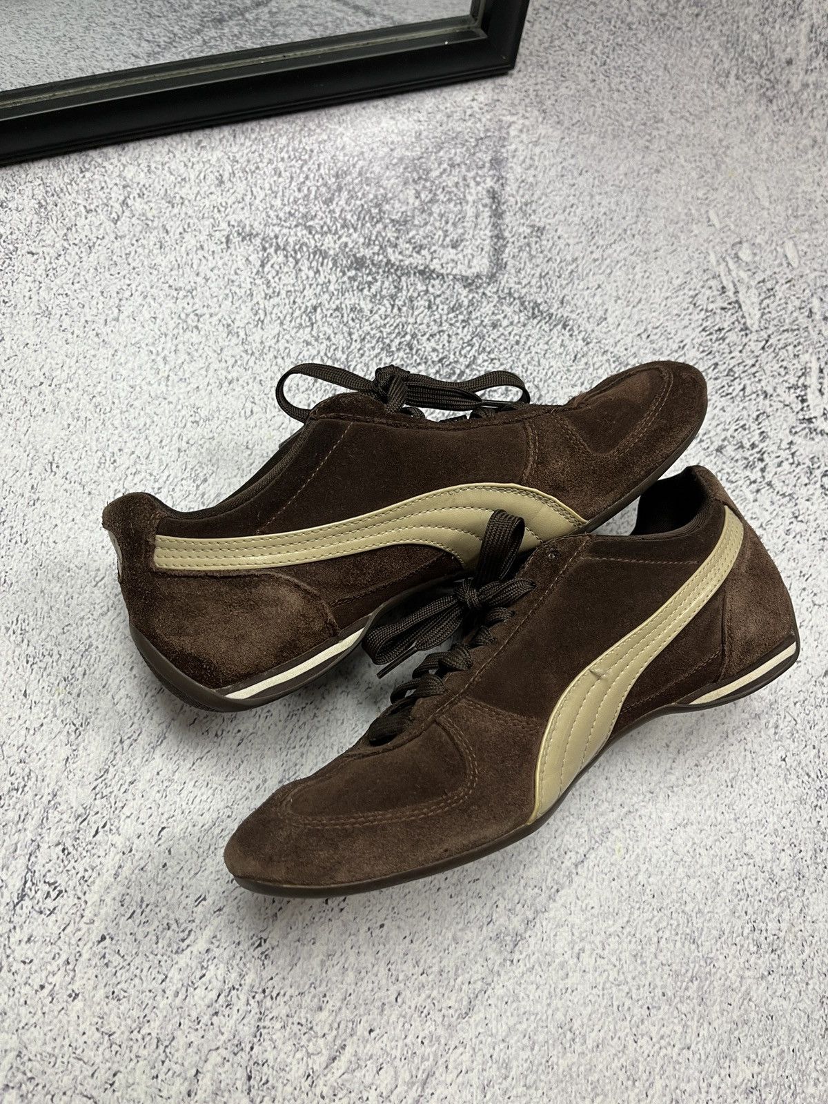 Puma Puma Speedcat Brown Vintage 90’s Sneakers Y2K Hype Japanese Size US 7 / IT 37 - 7 Thumbnail