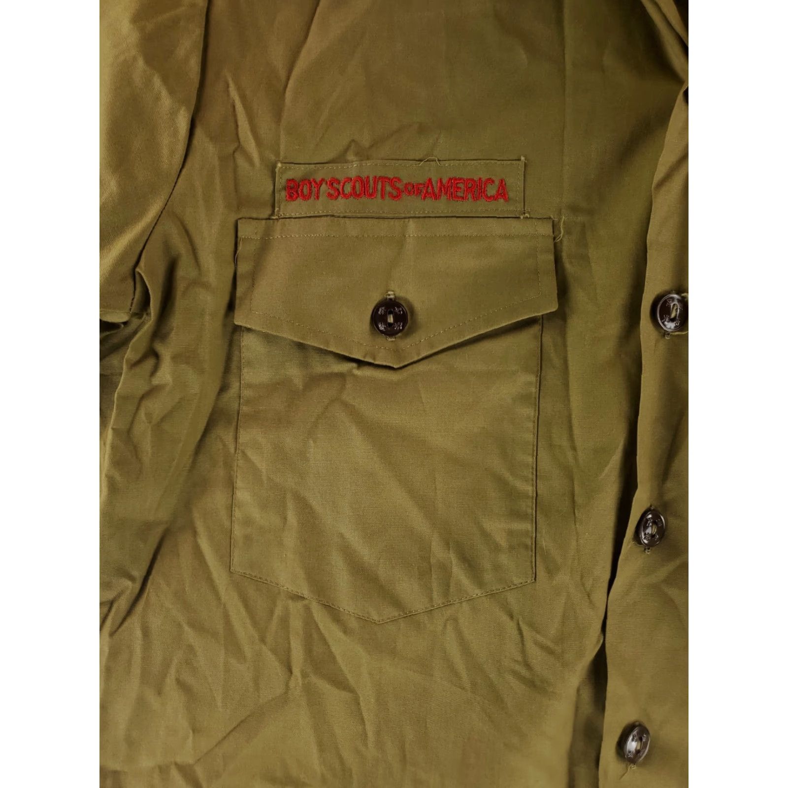 Vintage VINTAGE Boy Scouts America BSA Button-Up Shirt Olive Green Mens S Loop Collar Size US S / EU 44-46 / 1 - 2 Thumbnail