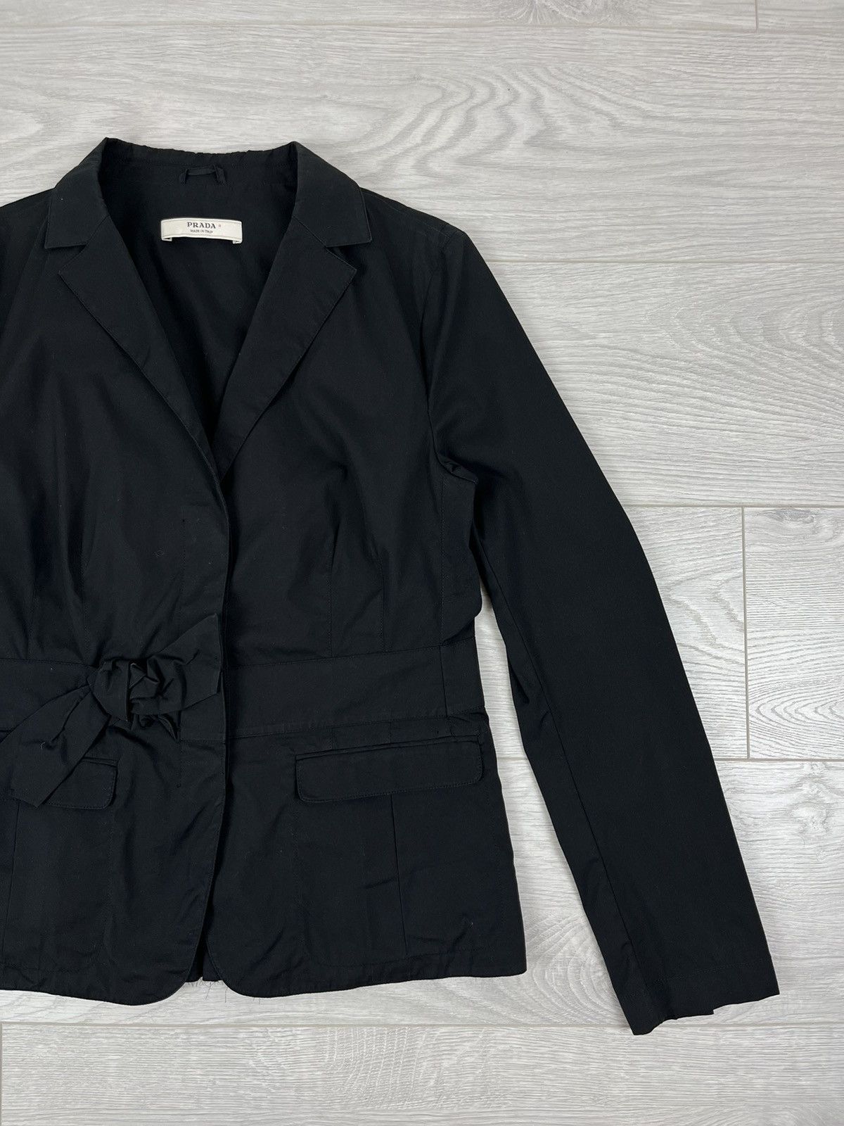 Prada Prada Milano Vintage 00s Black Button Blazer Jacket Size L / US 10 / IT 46 - 2 Thumbnail