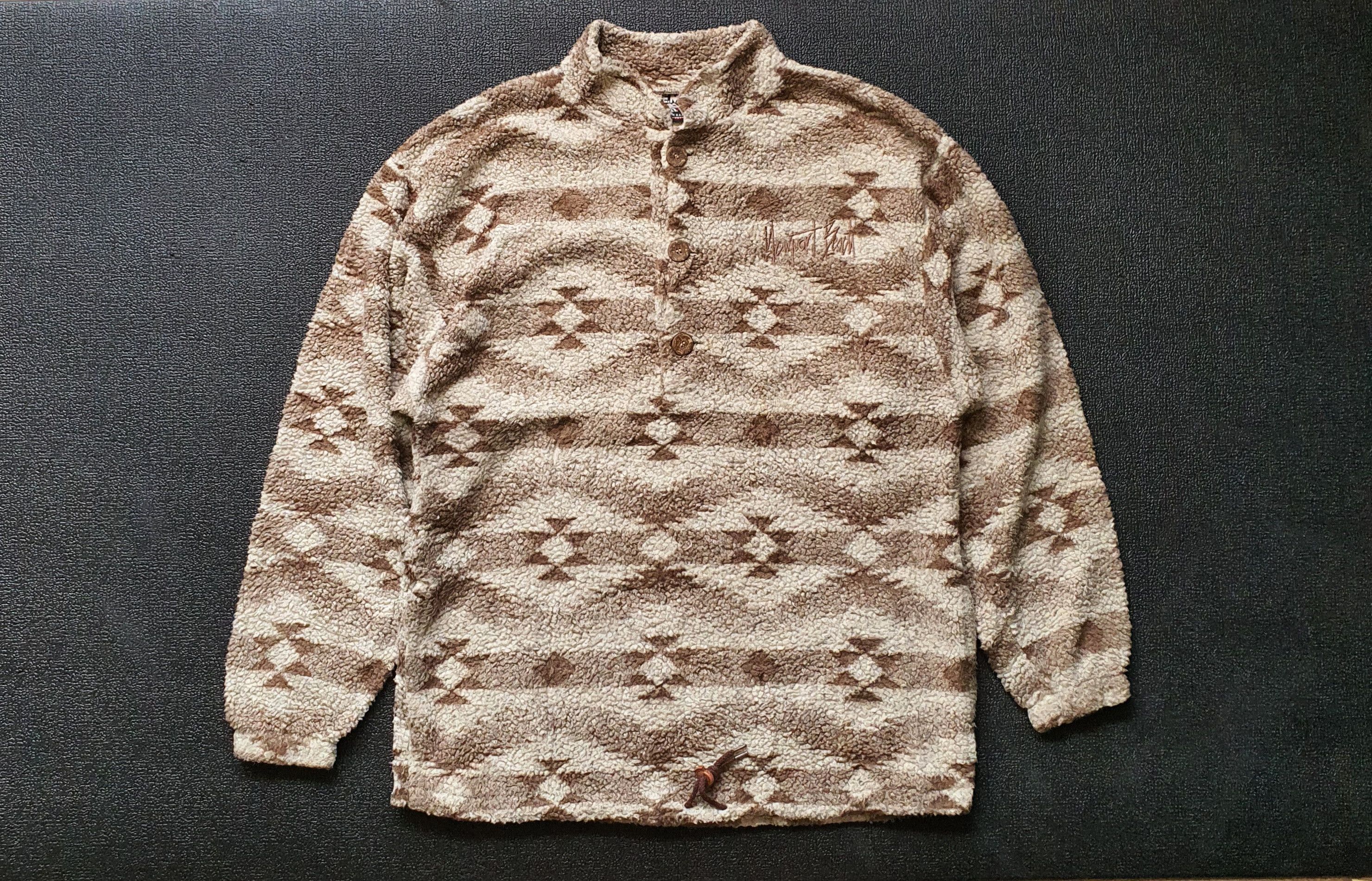 Native × Vintage 90s Newport Beach E.M.I fleece native sweater size L Size US L / EU 52-54 / 3 - 1 Thumbnail