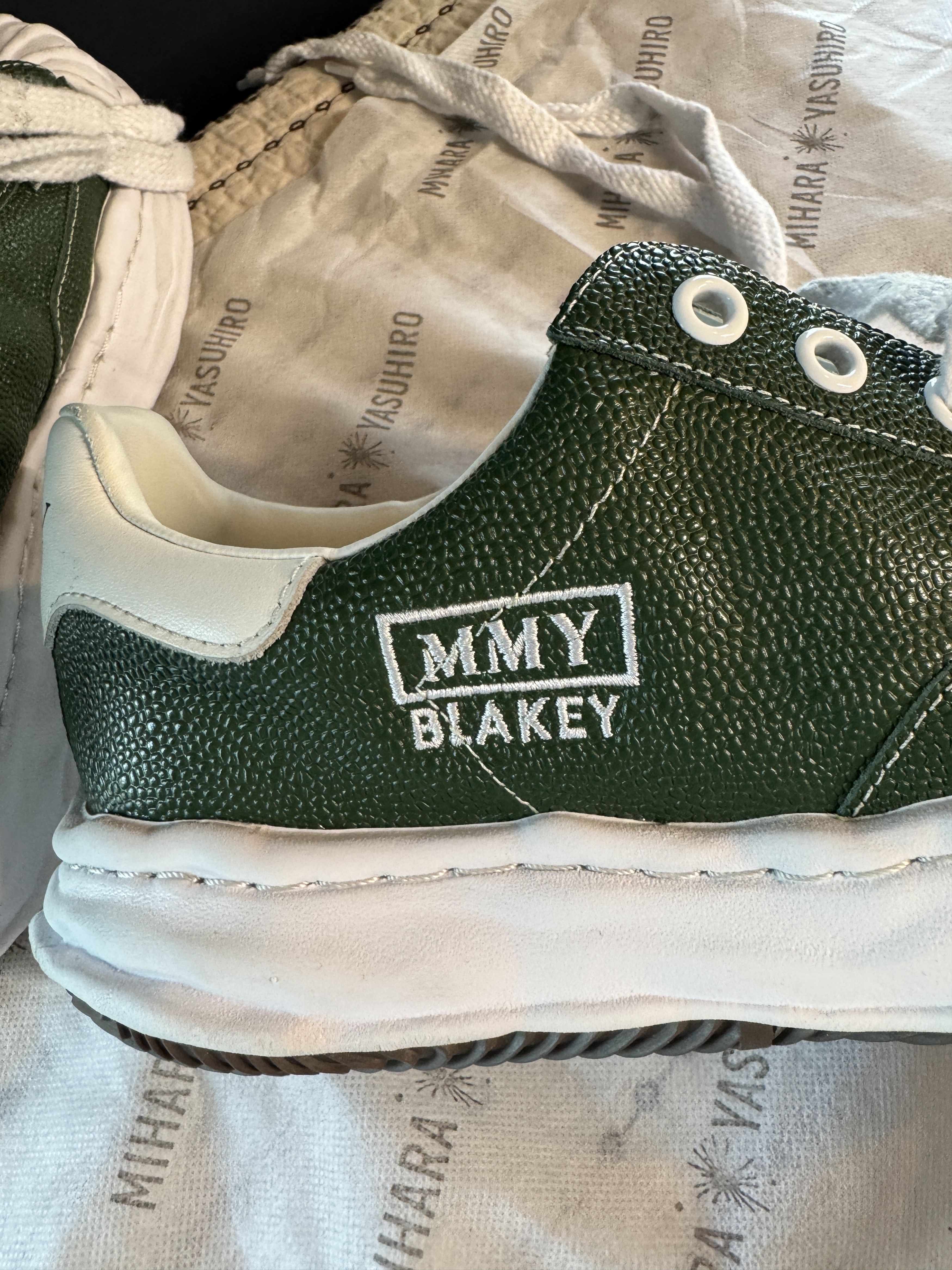 Maison MIHARA YASUHIRO MAISON MIHARA YASUHIRO MMY BLAKEY PEBBLE LEATHER GREEN SZ 43 Size US 10 / EU 43 - 18 Thumbnail