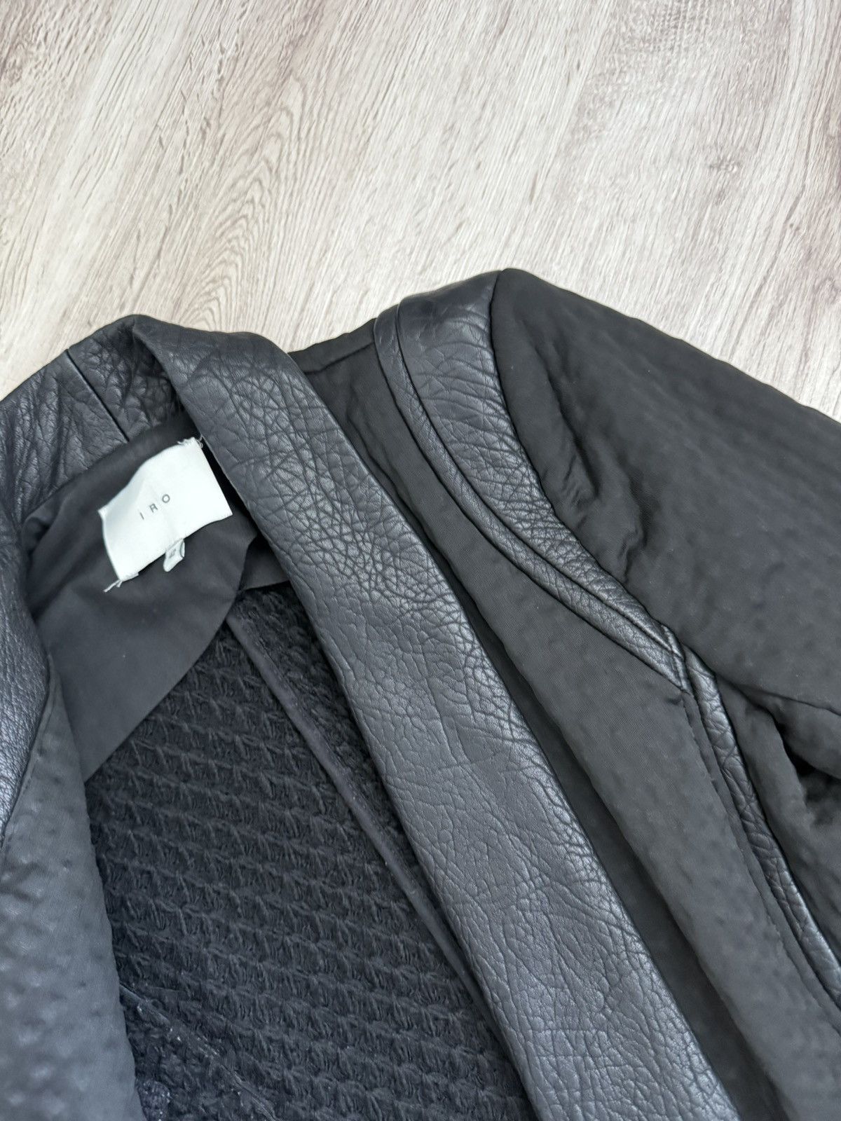 Iro IRO Ashby Blazer Black Leather Trim Size 42 Size M / US 6-8 / IT 42-44 - 23 Thumbnail