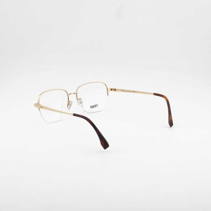 Fendi Fendi FE50106F 030 Eyeglasses Gold 54mm Square Frame Size ONE SIZE - 4 Thumbnail