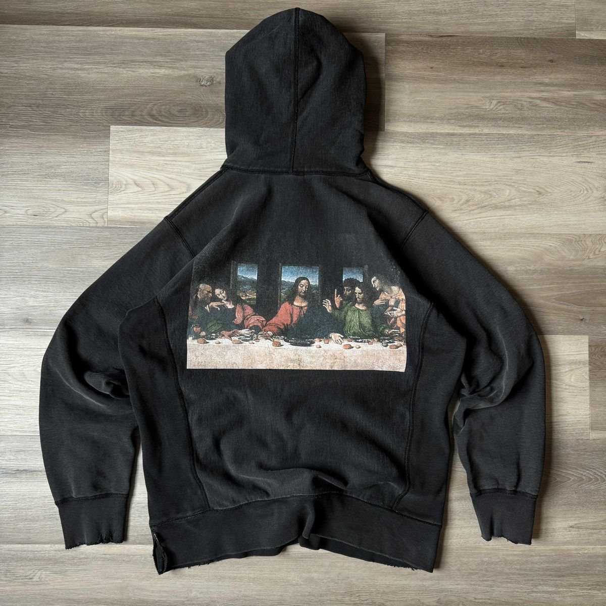 image of Supreme Last Supper Hoodie Fw12 in Black, Men's (Size Large)