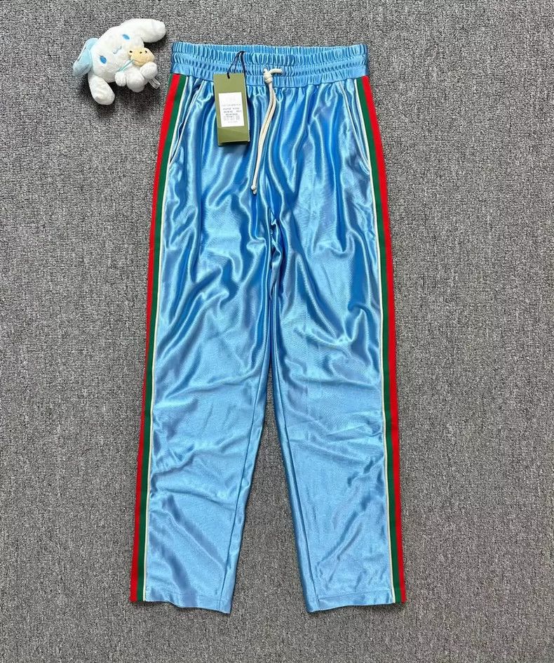 Gucci Gucci Silk Drawstring Sports Pants in Blue Size US 26 / EU 42 - 1 Thumbnail
