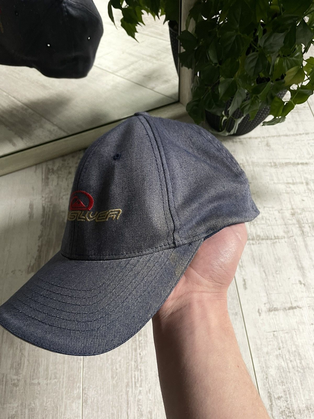 Quiksilver × Vintage Quiksilver 80’s Vintage FlexFit Cap Sun Faded Surf RARE Size 32 - 4 Thumbnail