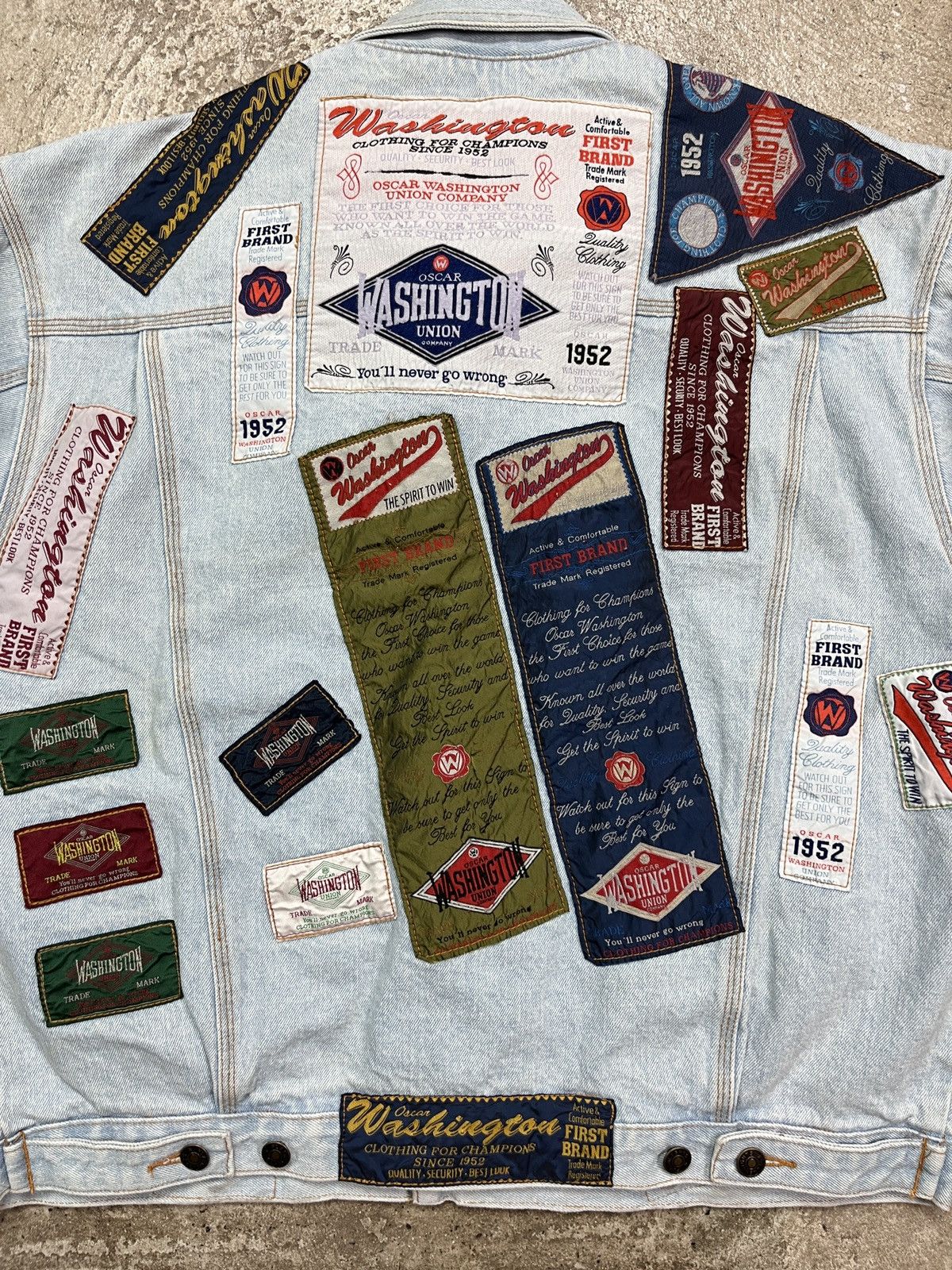 Vintage 2-SIDED WASHINGTON FLASHLIGHTS REVERSIBLE JACKET - № 2260 Size US XL / EU 56 / 4 - 11 Thumbnail