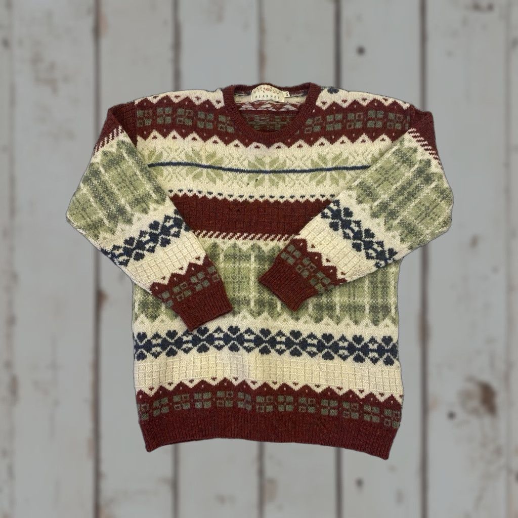 Vintage VINTAGE Blarney Sweater Pullover Wraparound Snowflake Green L Adult Mens Size L / US 10 / IT 46 - 1 Thumbnail